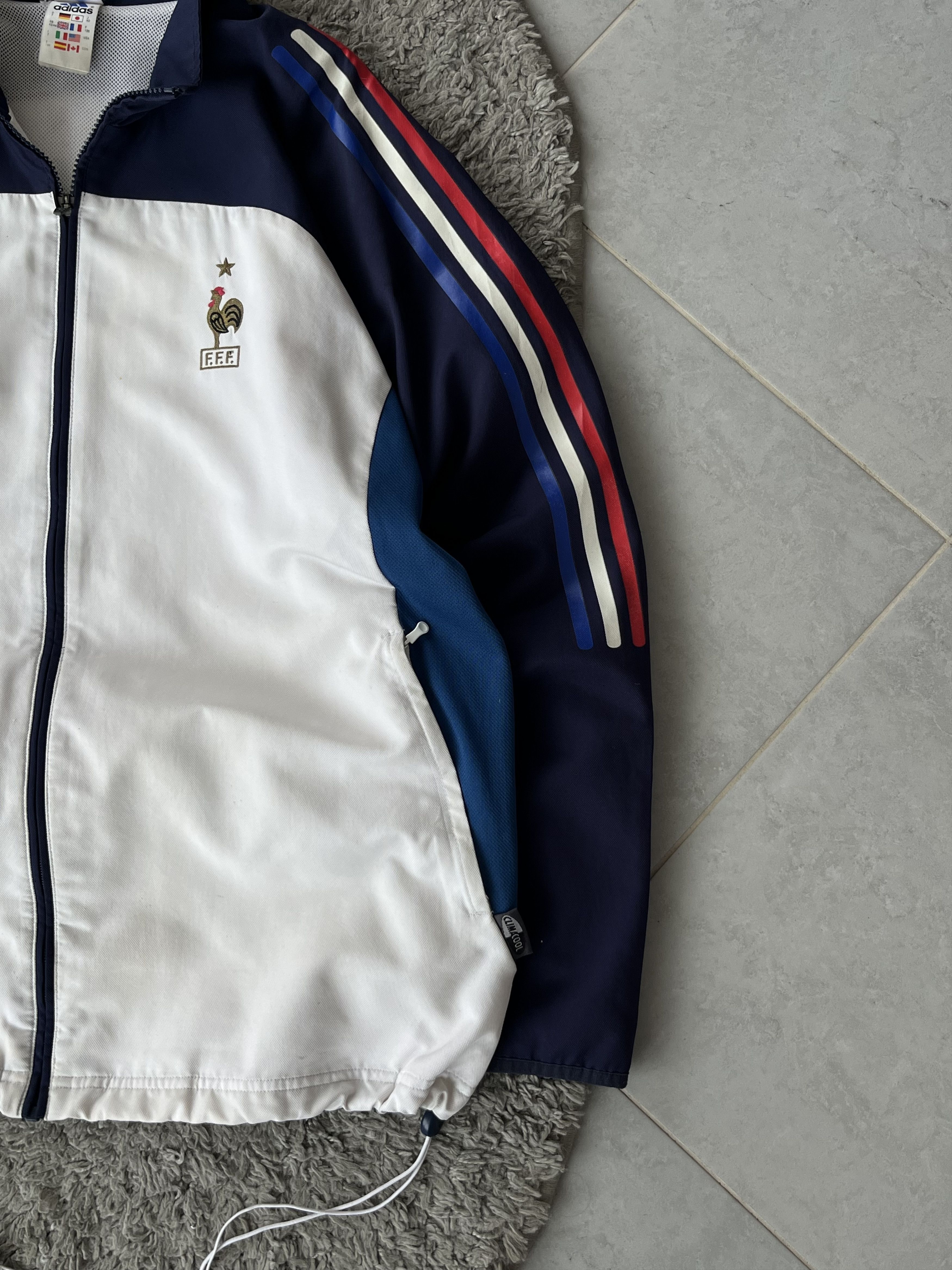 Adidas ADIDAS Vintage 90’s France Football Jacket Soccer Track Top Size US XL / EU 56 / 4 - 4 Thumbnail