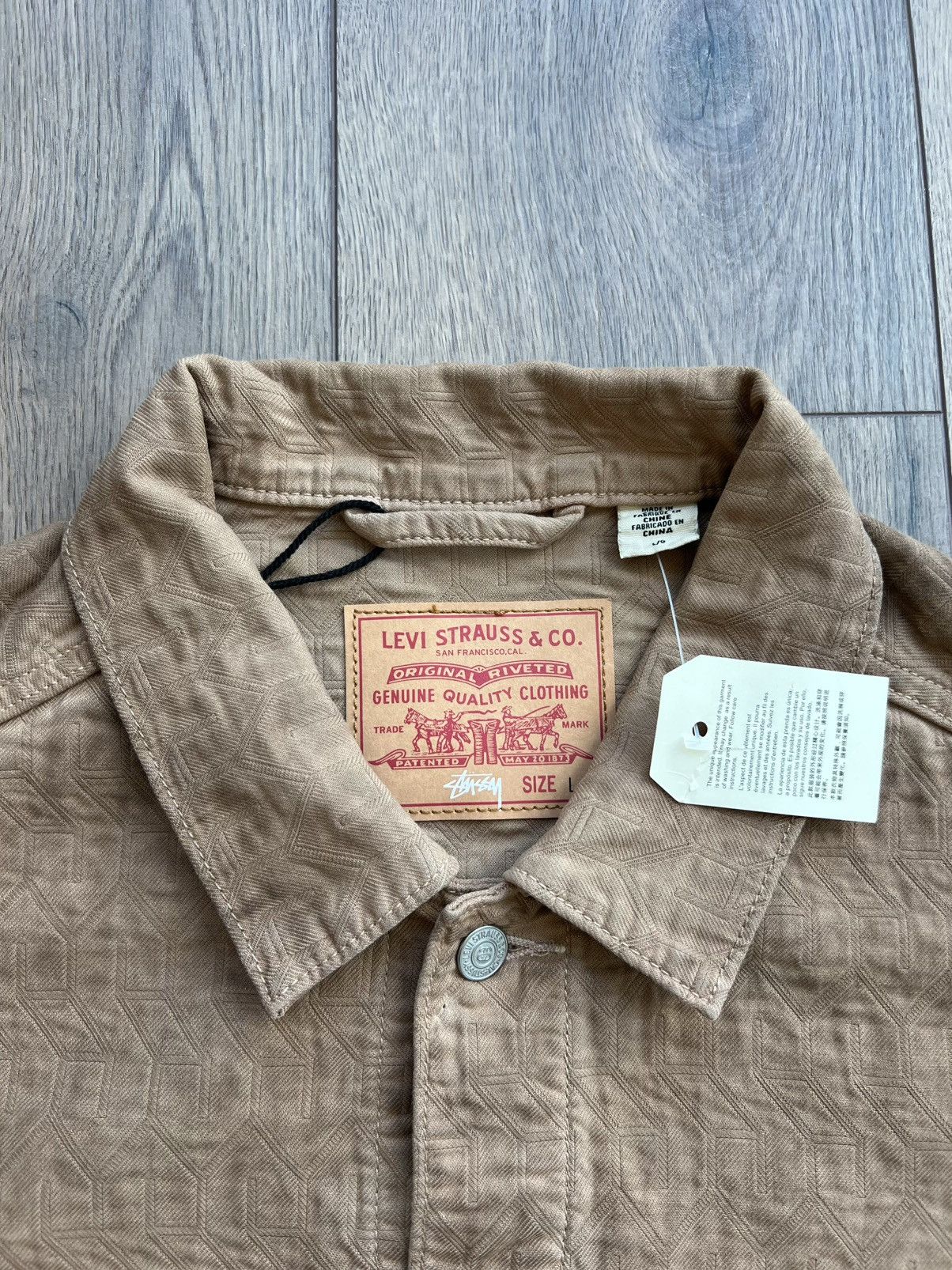 Levi's × Stussy Stussy x Levi’s Jacquard Trucker Jacket Brown Large Size US L / EU 52-54 / 3 - 3 Thumbnail
