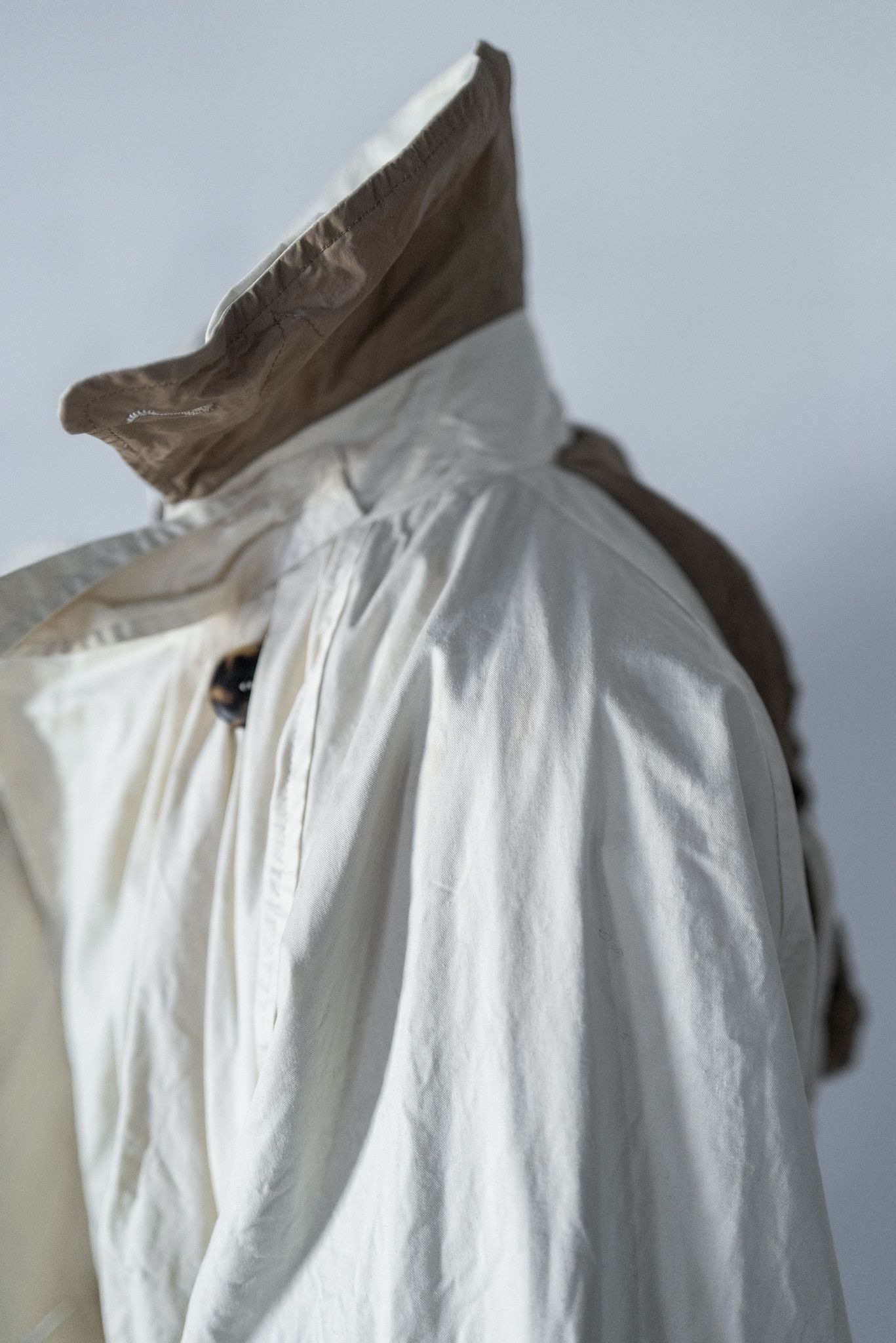 Jean Paul Gaultier Vintage Jean Paul Gaultier Ivory Cotton Hooded Trench Coat Size L / US 10 / IT 46 - 13 Thumbnail