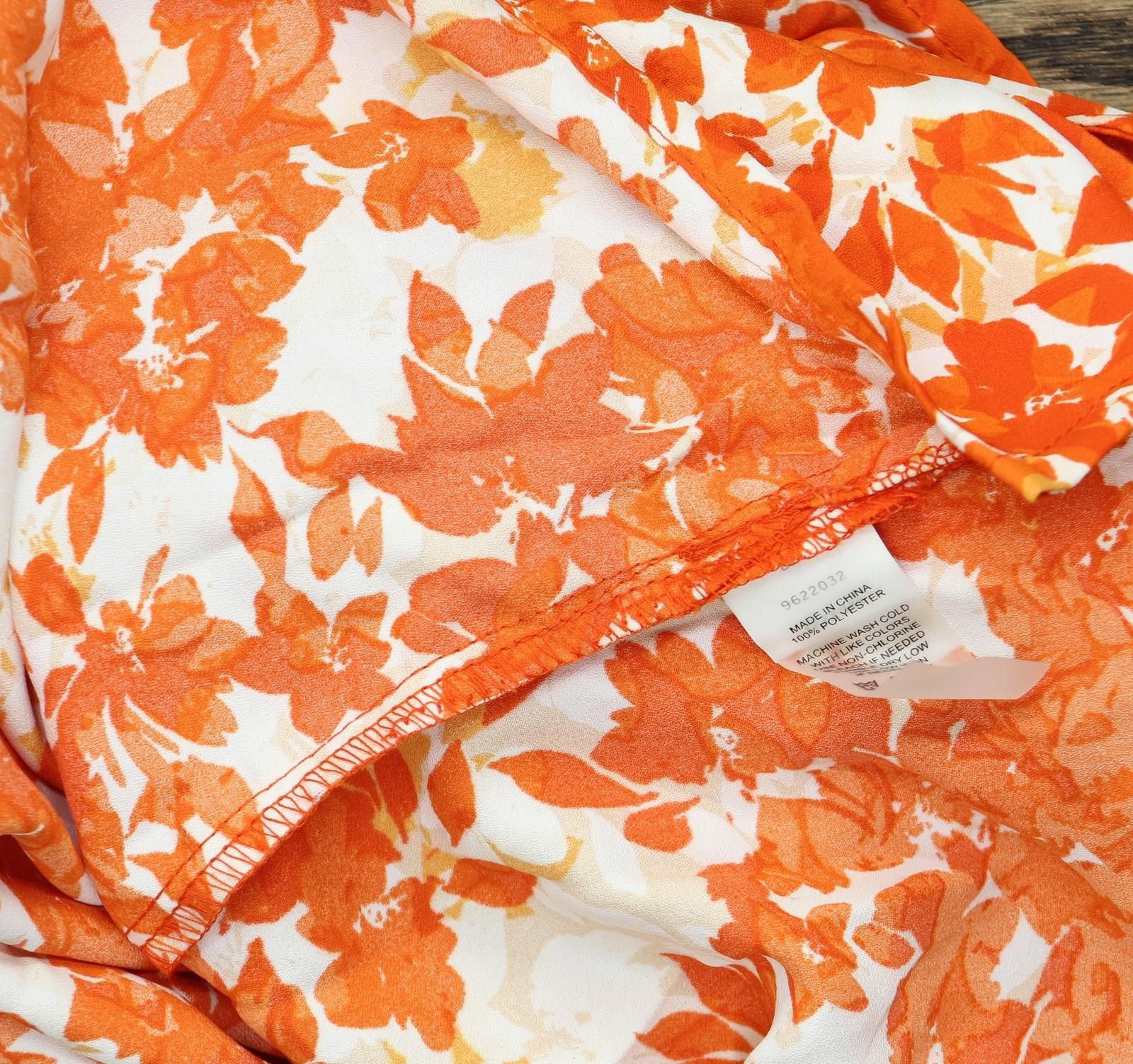 Vince Camuto Vince Camuto Printed Split-sleeve Blouse Orange Multi Pm Size M / US 6-8 / IT 42-44 - 5 Thumbnail