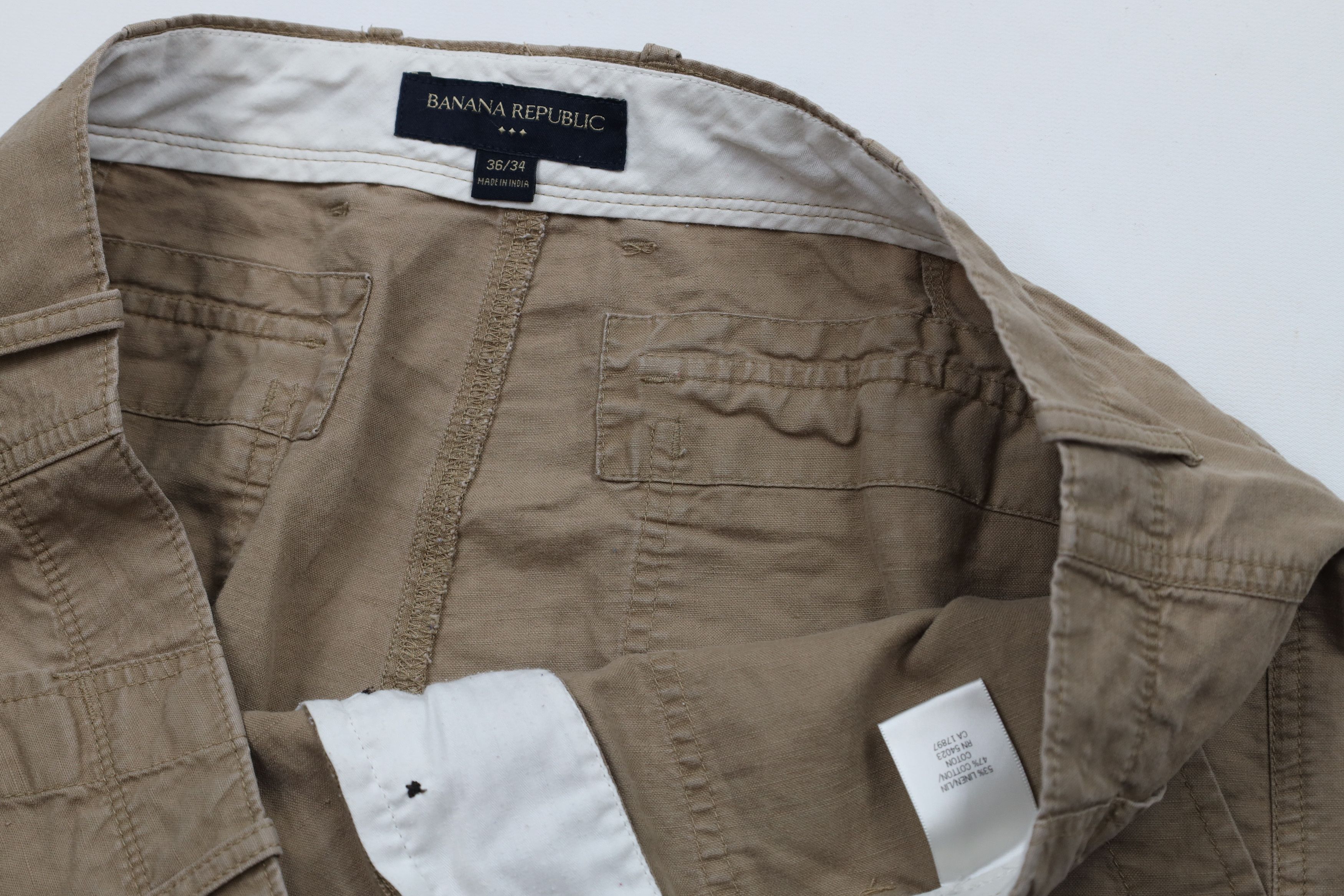 Banana Republic × Vintage Vintage Banana Republic Blend Wide Leg Harem Pants Beige Size US 36 / EU 52 - 7 Thumbnail