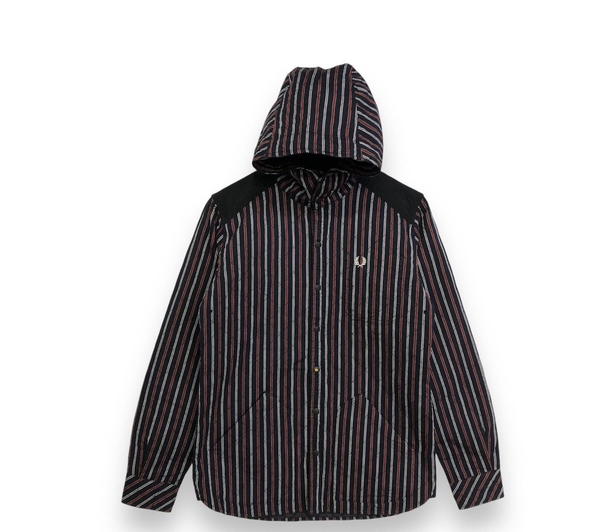 Fred Perry Fred Perry Quilted Hooded Snap Button Light Jacket Size US M / EU 48-50 / 2 - 1 Thumbnail
