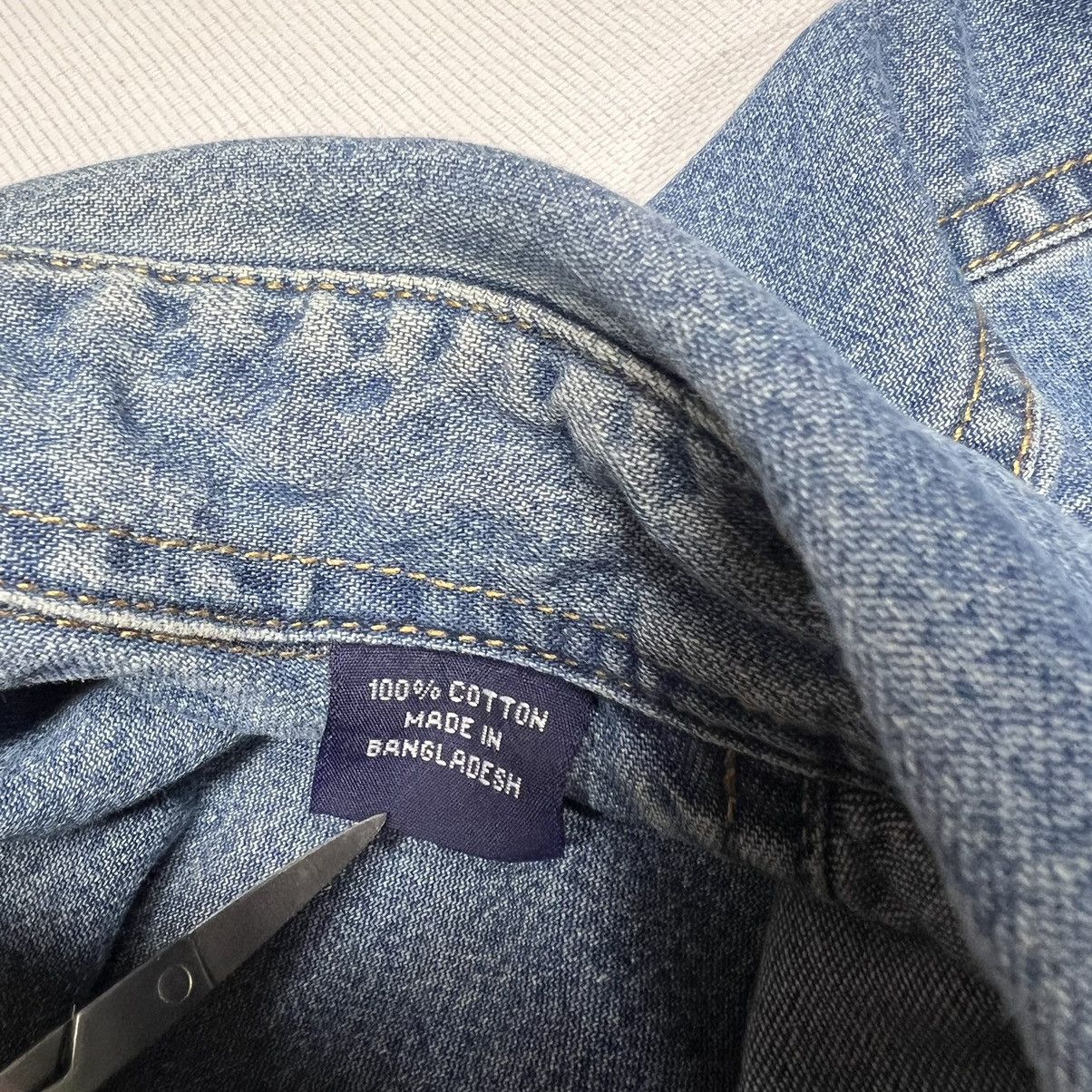Lee × Vintage VTG Lee Denim Shirt Blue Button Down Embroidered Divco Size US XXL / EU 58 / 5 - 12 Thumbnail