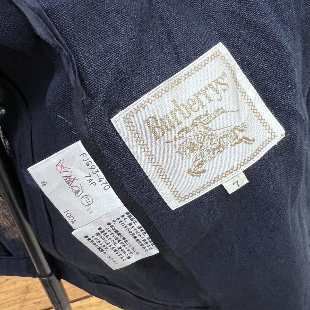 Burberry Vintage Burberry Indigo Hemp Blazer Jacket Stylish Size US S / EU 44-46 / 1 - 4 Thumbnail