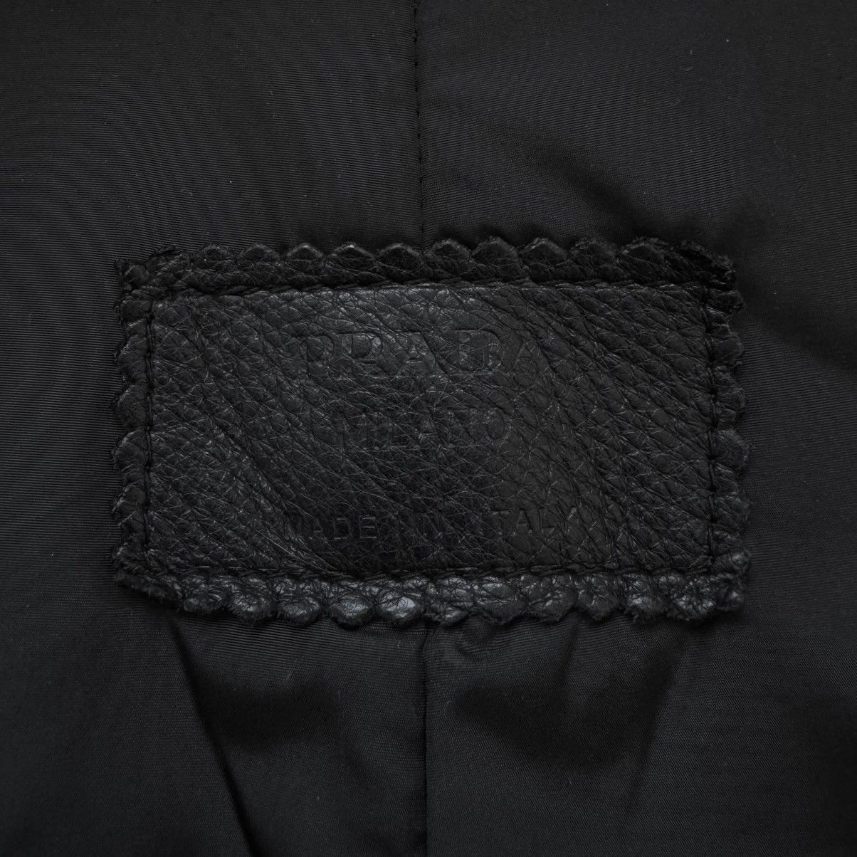 Prada Prada 2000’s Black Deer Leather Insulated Overcoat Size US M / EU 48-50 / 2 - 10 Thumbnail