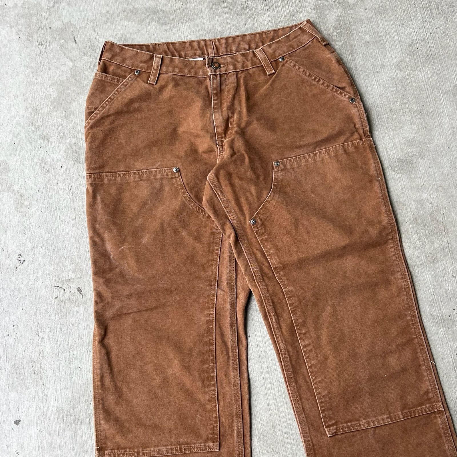 Carhartt × Vintage Carhartt brown double knee work wear carpenter pants Size US 37 - 2 Thumbnail
