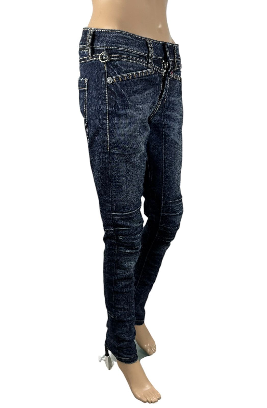 Marithe + Francois Girbaud × Vintage Marithe Francois Girbaud Biker Jeans Vintage size 27 IT42 Size 27" / US 4 / IT 40 - 7 Thumbnail