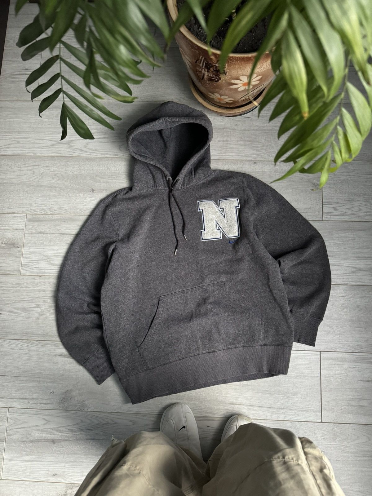 Nike × Vintage Vintage Nike Hoodie fleece teddy logo Size US M / EU 48-50 / 2 - 1 Thumbnail