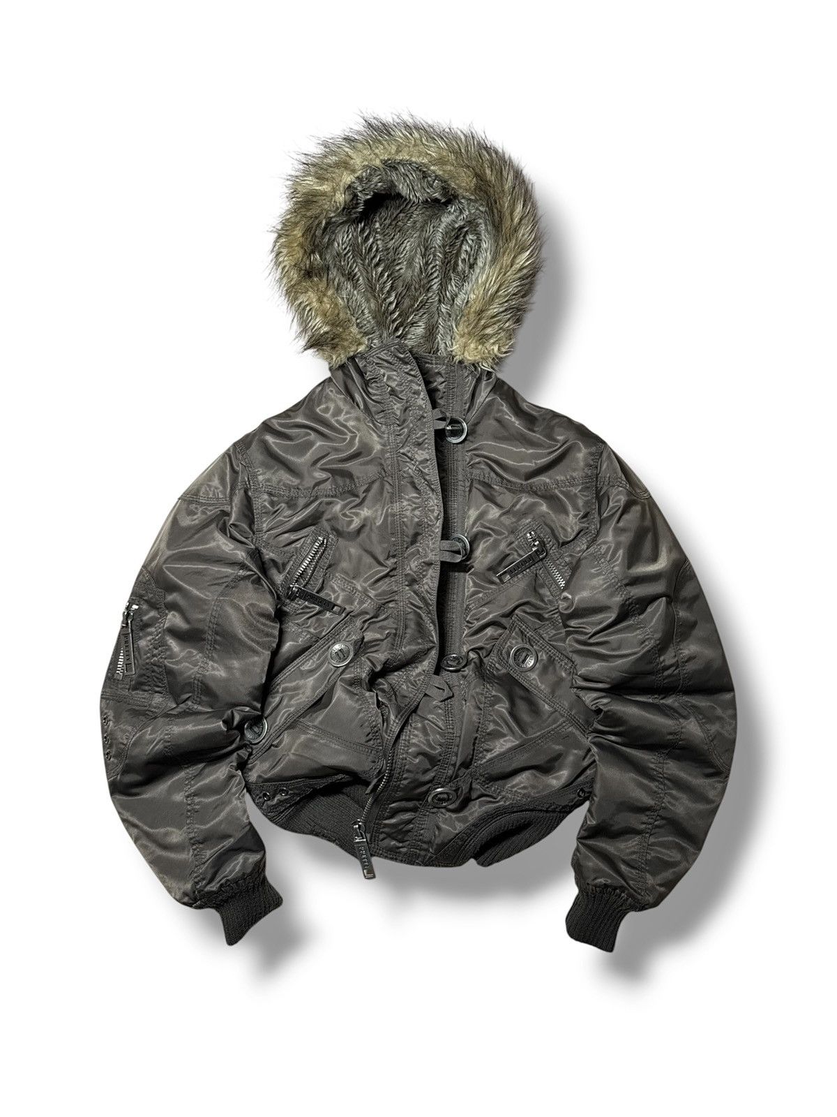 Alyx Vintage Y2k Archive Bomber Jacket Faux Fur Hood Alyx Style Size US M / EU 48-50 / 2 - 1 Thumbnail