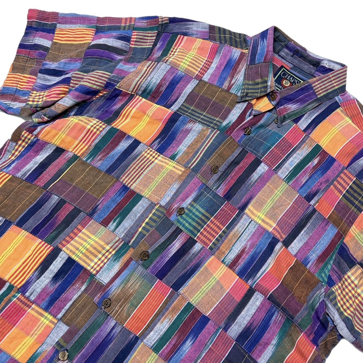 Chaps Ralph Lauren Vintage Chaps Ralph Lauren Patchwork Button Up Shirt Size US XL / EU 56 / 4 - 5 Thumbnail