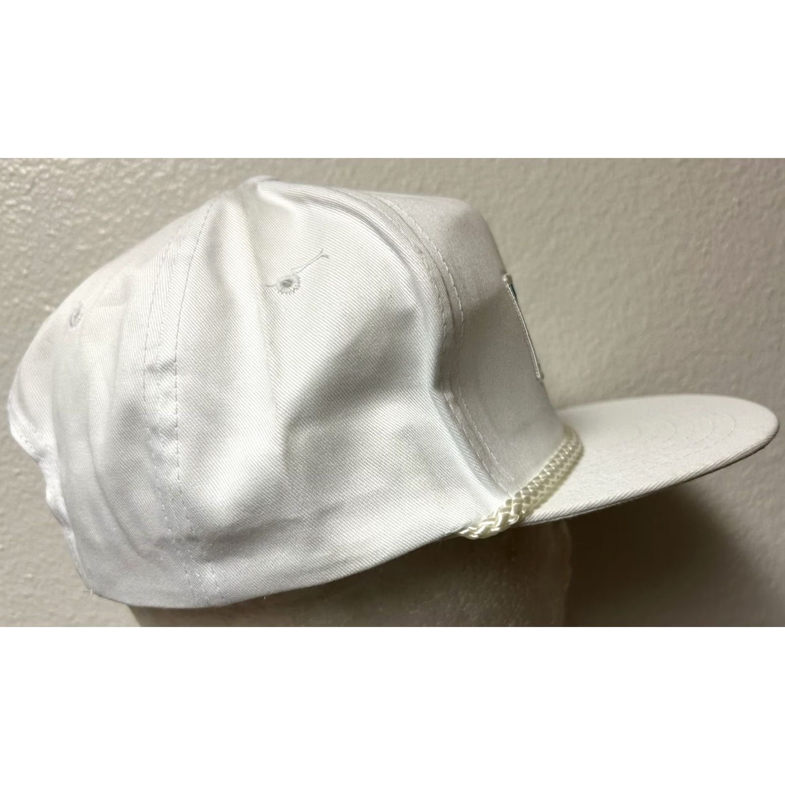 Roper VINTAGE Farmland White White Rope Logo Patch Hat Strapback Cap Men’s Cap Size ONE SIZE - 3 Thumbnail