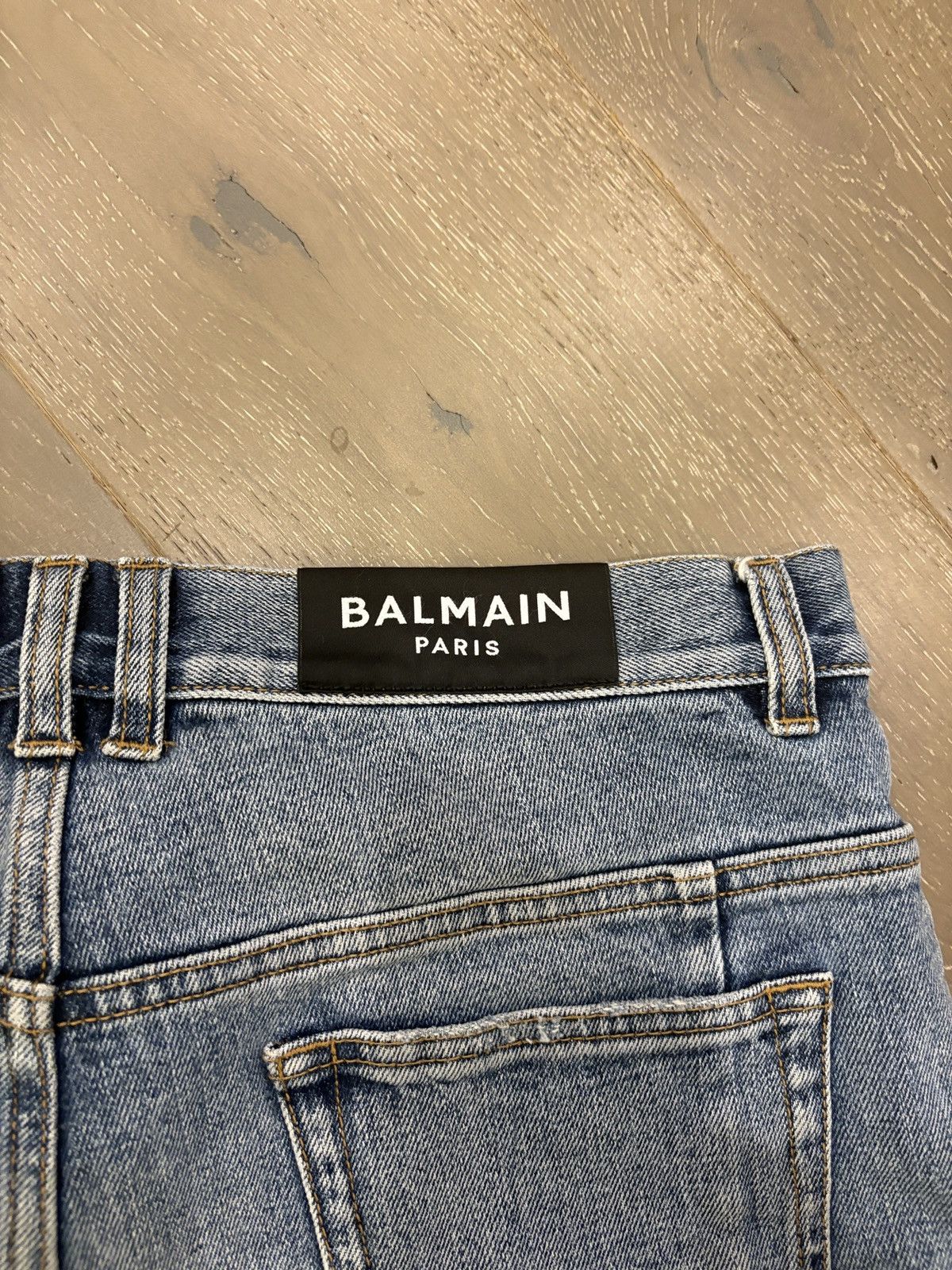 Balmain Balmain Light Blue Distressed Jeans Size US 34 / EU 50 - 6 Thumbnail