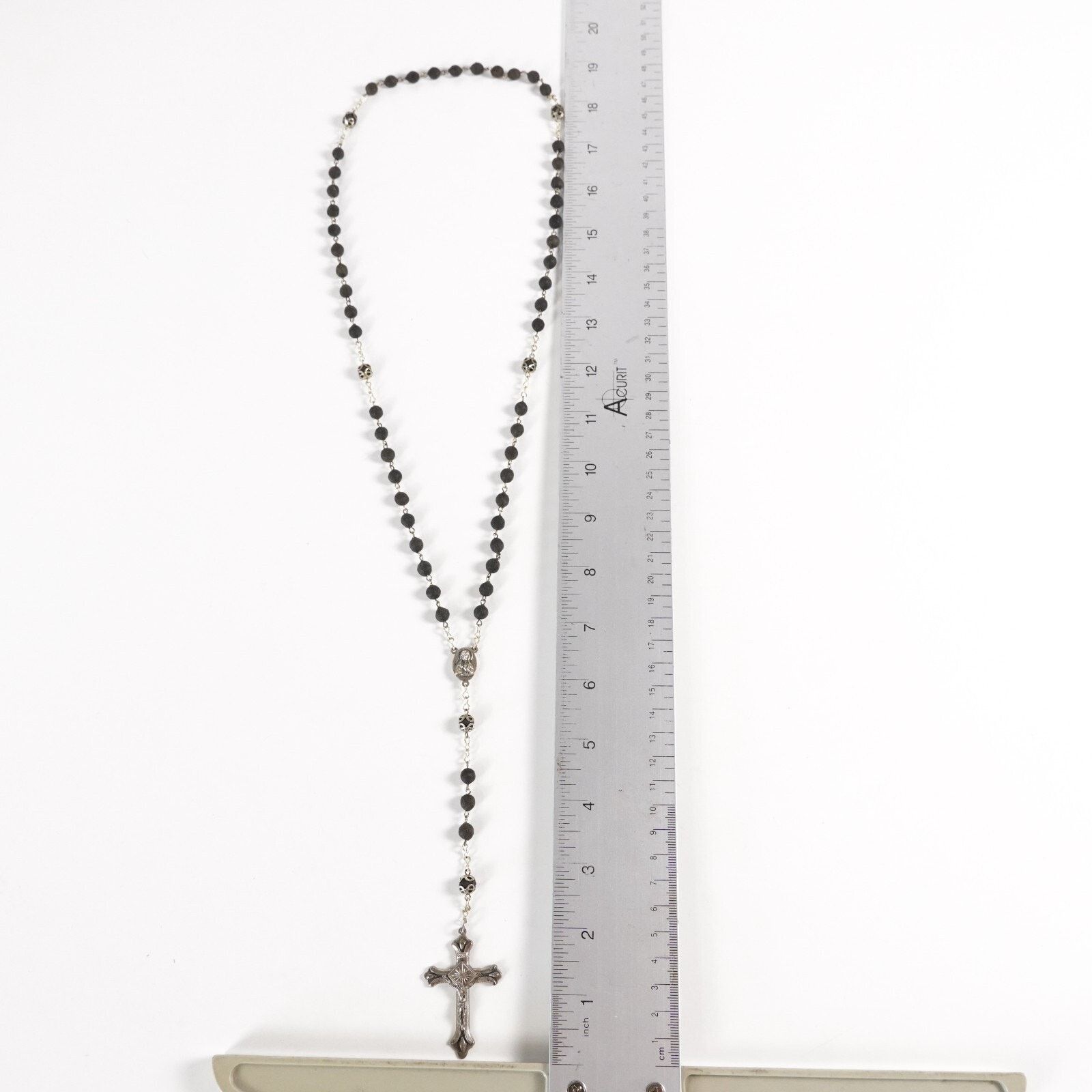 Other Rosary Prayer Beads Chain Necklace Mary Jesus Cross Crucifix Size ONE SIZE - 8 Thumbnail