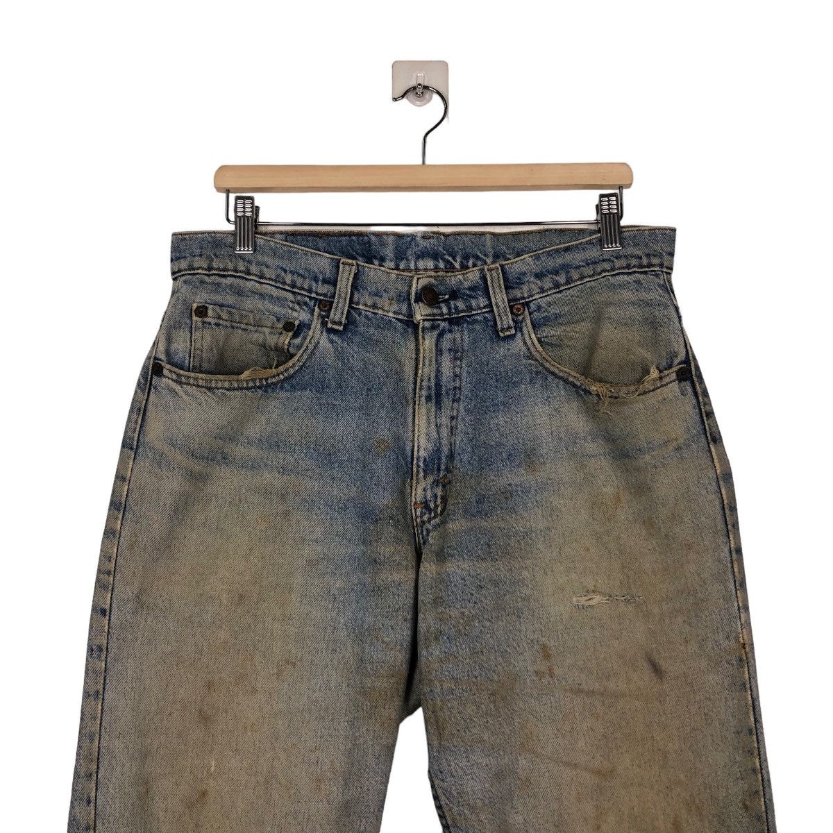 Levi's 🔥VINTAGE DISTRESSED DENIM JEANS LEVI’S MADE IN USA Size US 34 / EU 50 - 3 Thumbnail