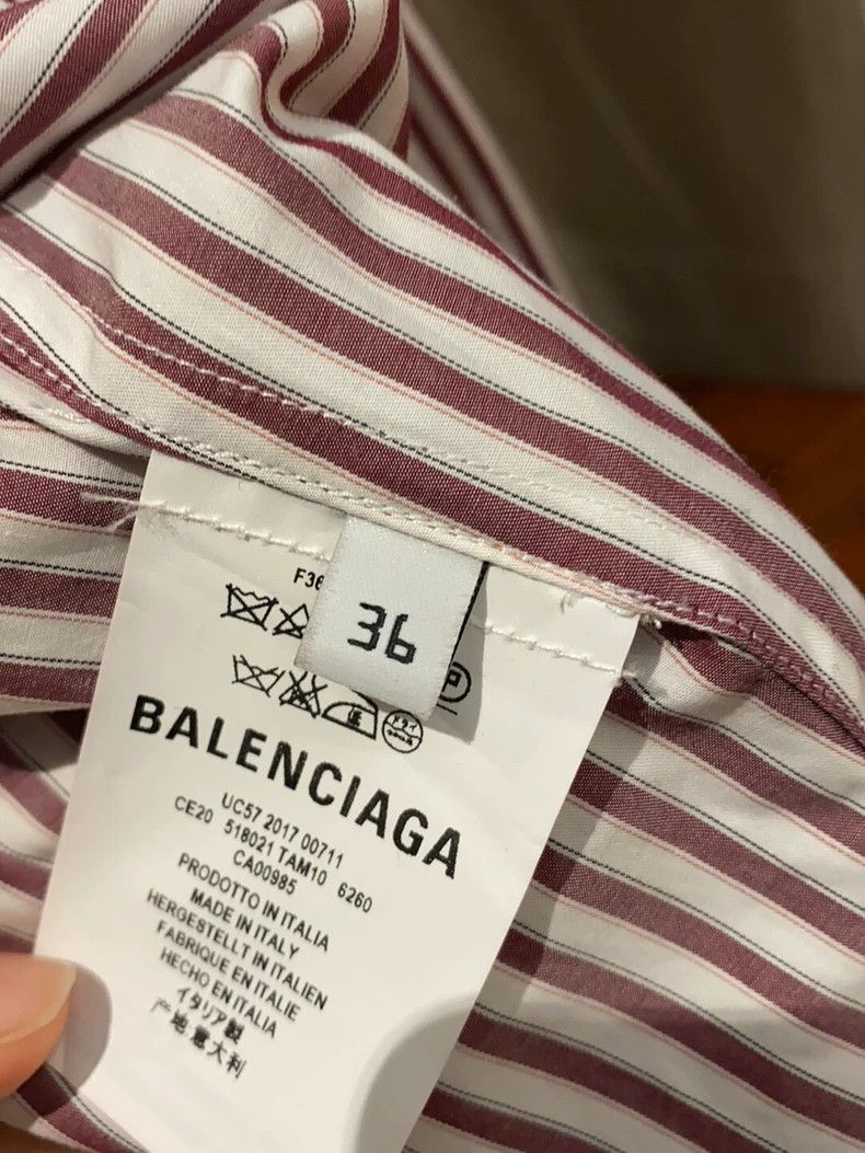 Balenciaga balenciaga striped shirt with black layer Size US S / EU 44-46 / 1 - 2 Thumbnail