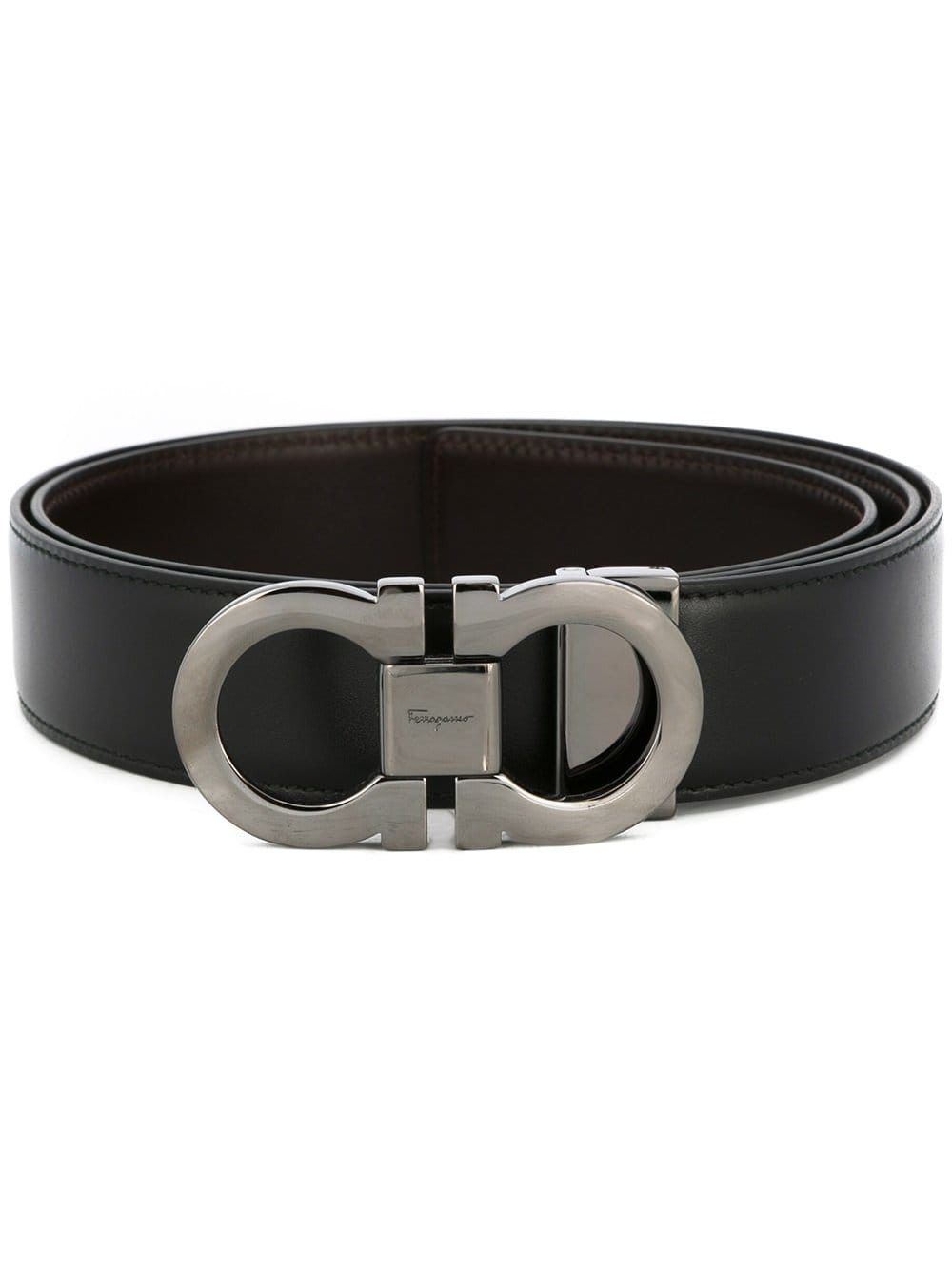Salvatore Ferragamo SMOOTH LEATHER REVERSIBLE GANCINI BELT Size ONE SIZE - 1 Thumbnail