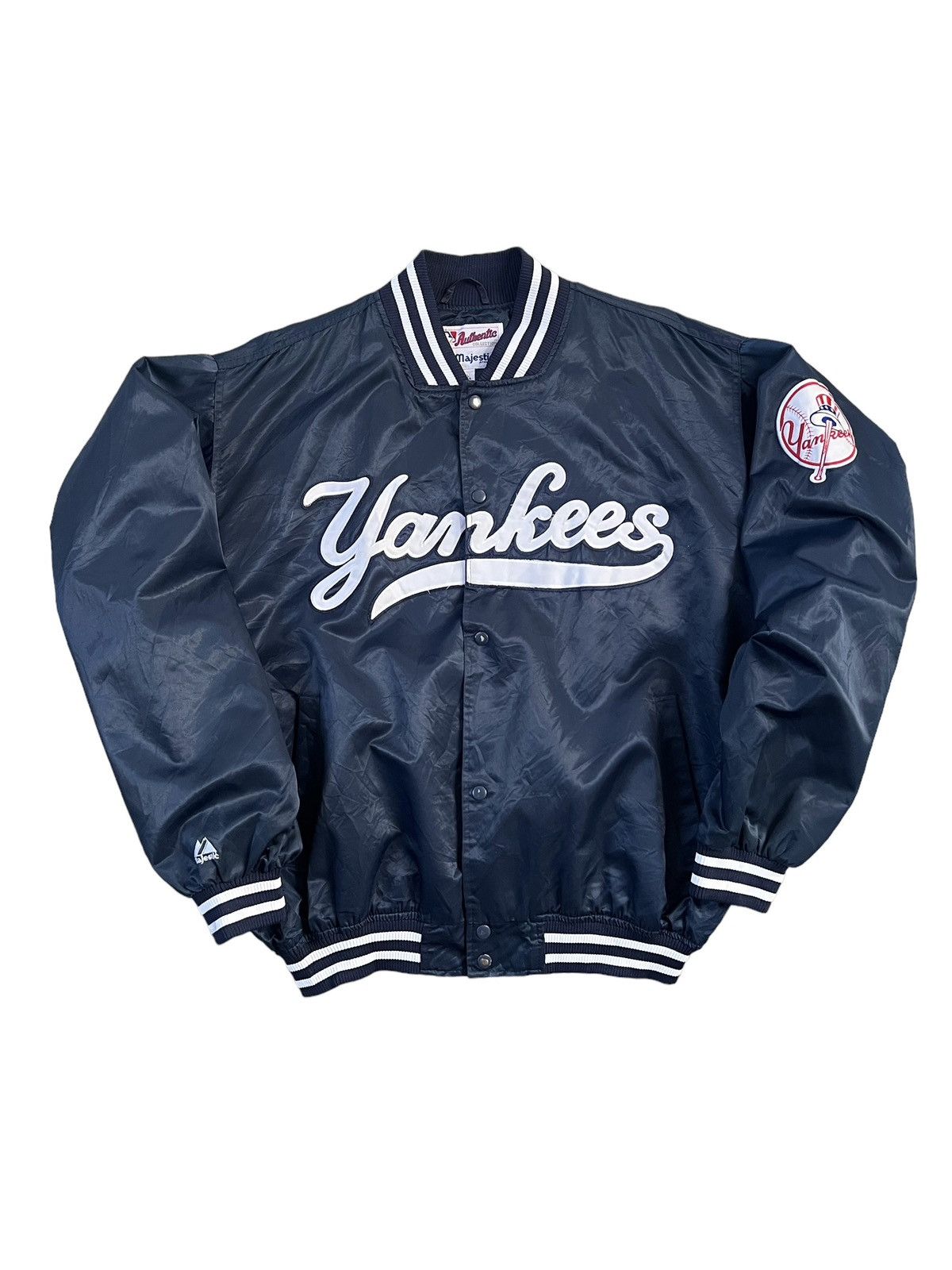 Majestic × New York Yankees × Vintage Vintage Majestic New York Yankees Bomber Jacket Size US XXL / EU 58 / 5 - 3 Thumbnail