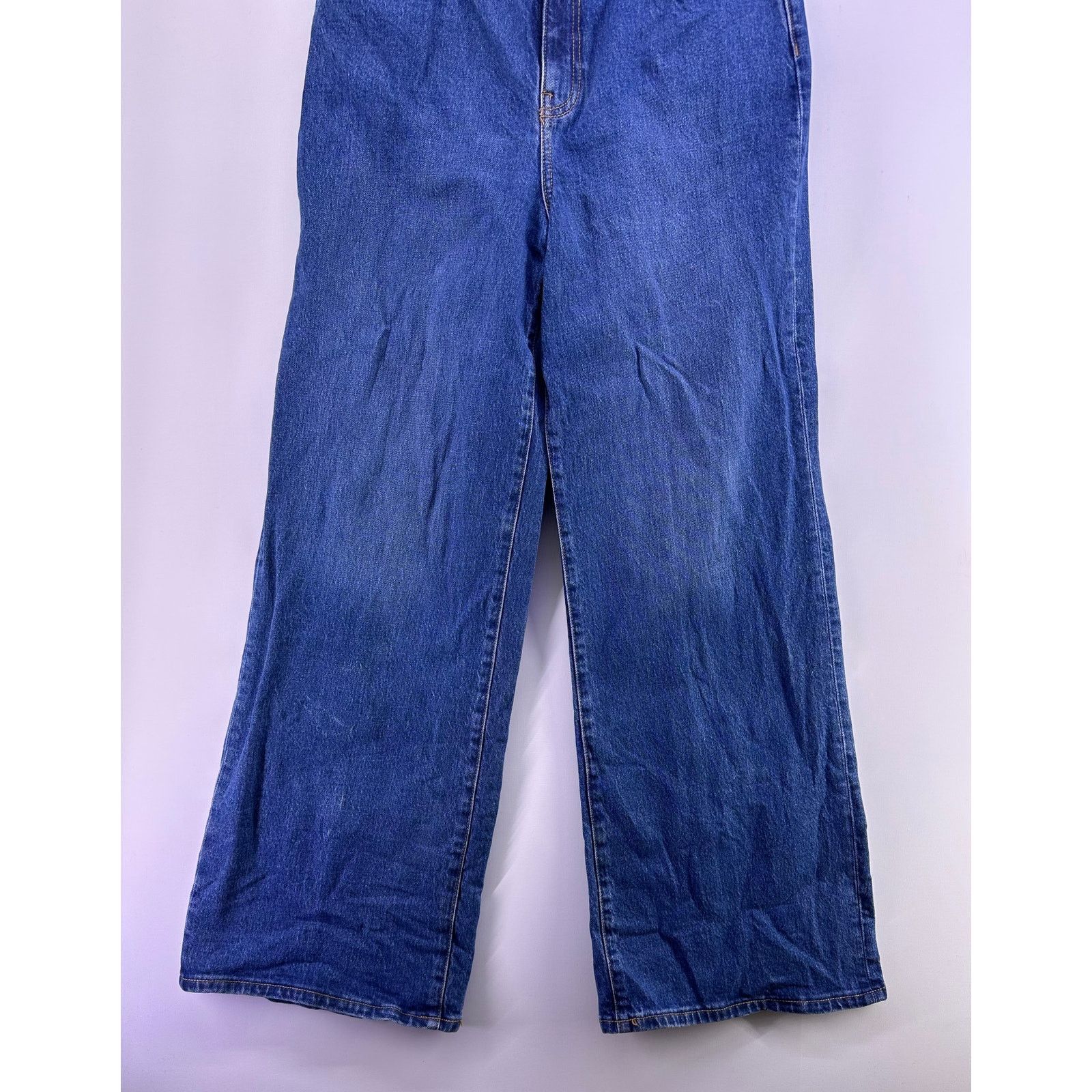 Victoria's Secret VS Pink Blue Demin Jeans Wide Leg Size 10 Size 32" / US 10 / IT 46 - 2 Thumbnail