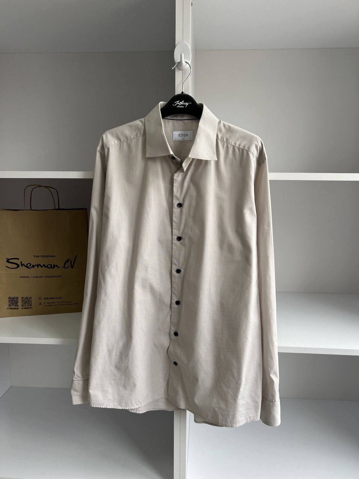 Eton × Vintage Vintage Eton Luxury Button up shirt Size US L / EU 52-54 / 3 - 4 Thumbnail
