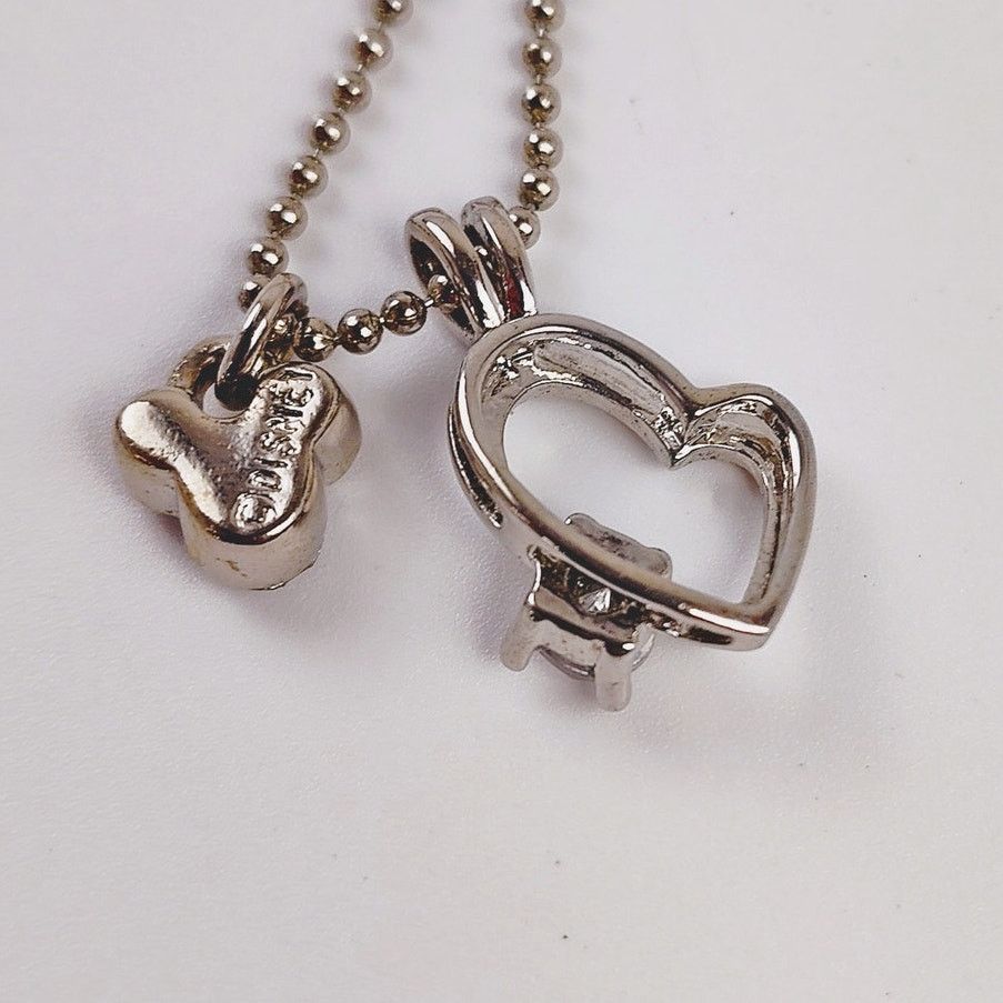 Disney Disney Mickey Mouse Silver-Toned Heart Necklace Rhinestone Size ONE SIZE - 4 Thumbnail