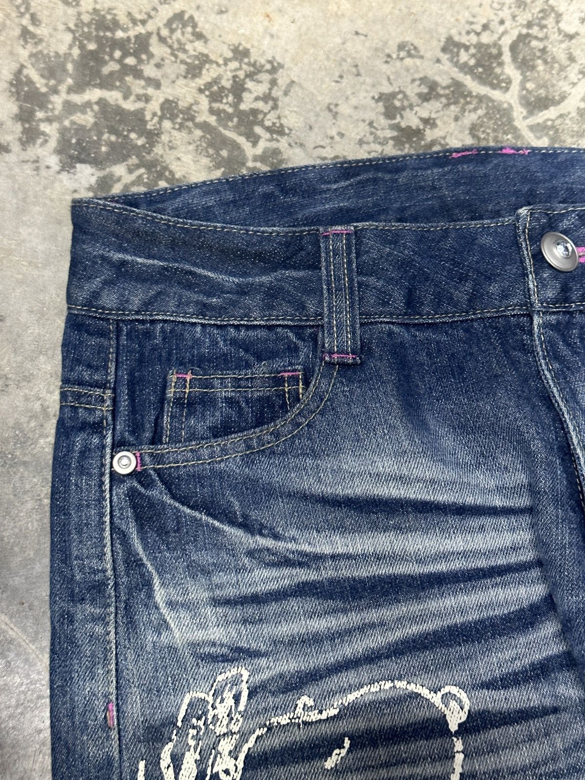Cartoon Network × Peanuts Snoopy Peanuts Jean Leg Twisted Very Rare 🔥 Size US 30 / EU 46 - 7 Thumbnail