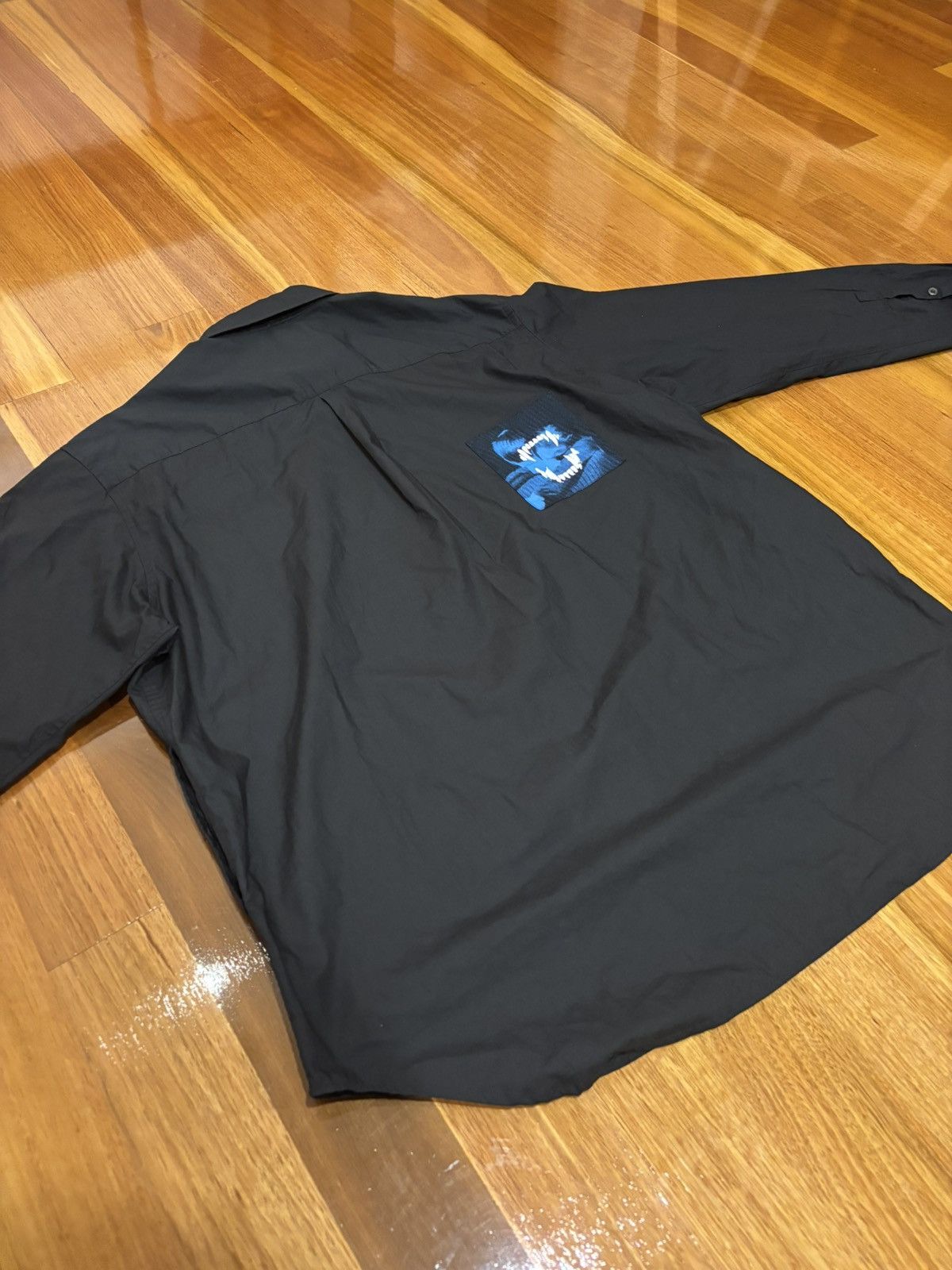 Undercover Undercover SS25 Patch Print Long Sleeve Collared Shirt Black Size US L / EU 52-54 / 3 - 13 Thumbnail