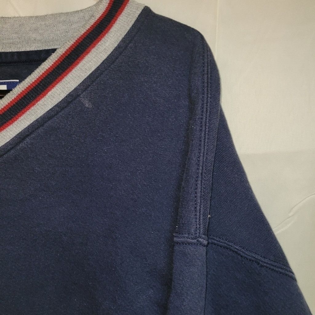 L.L. Bean LLBean, sweatshirt, dark blue, V-neck, men's, EUC, XLT, Size US XL / EU 56 / 4 - 4 Thumbnail