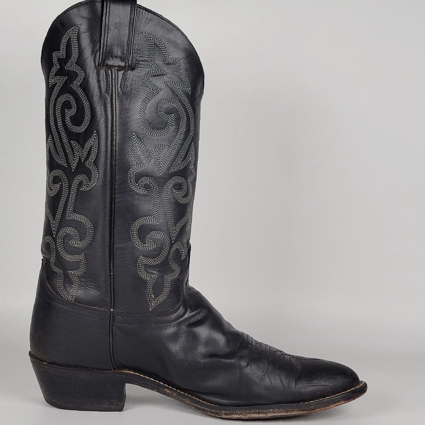 Justin Boots Justin Boots Mens Boot Western Cowboy Black London Calf 1409 Sz 12 D Size US 12 / EU 45 - 5 Thumbnail