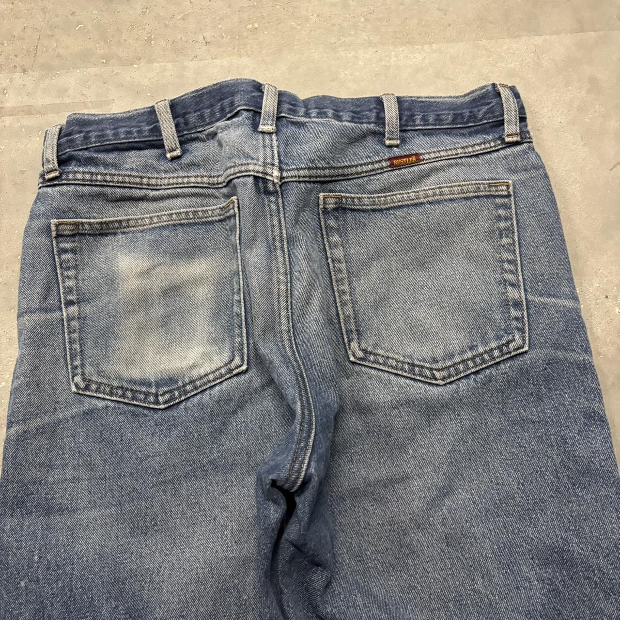 Japanese Brand × Vintage Crazy Vintage Y2K/2000s Grunge Faded Dark Wash Distressed Denim Jeans! Size US 34 / EU 50 - 7 Thumbnail