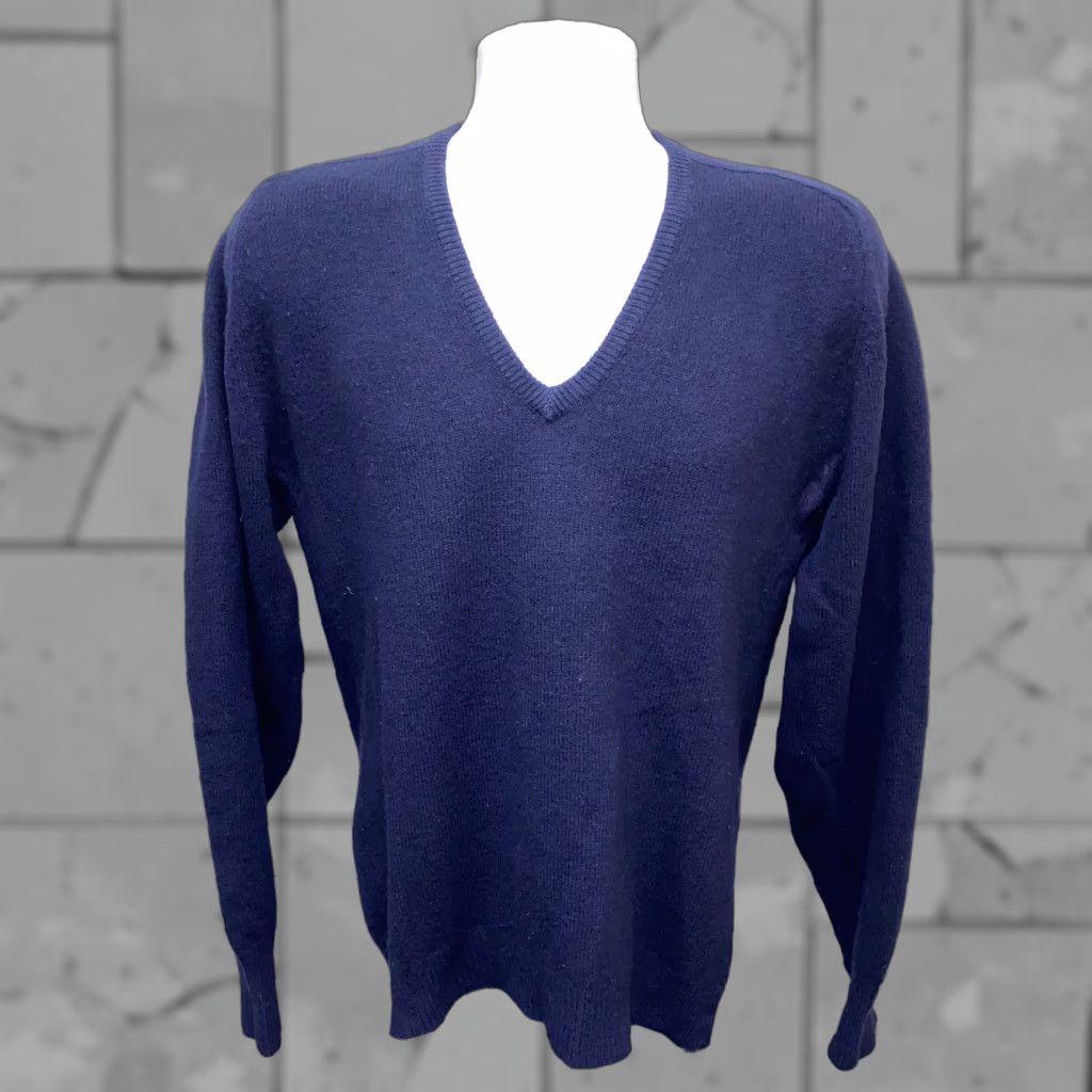 Vintage VINTAGE Wren Sweater Mens V-Neck Wool/Cashmere Blue Squire House M Size US M / EU 48-50 / 2 - 1 Thumbnail
