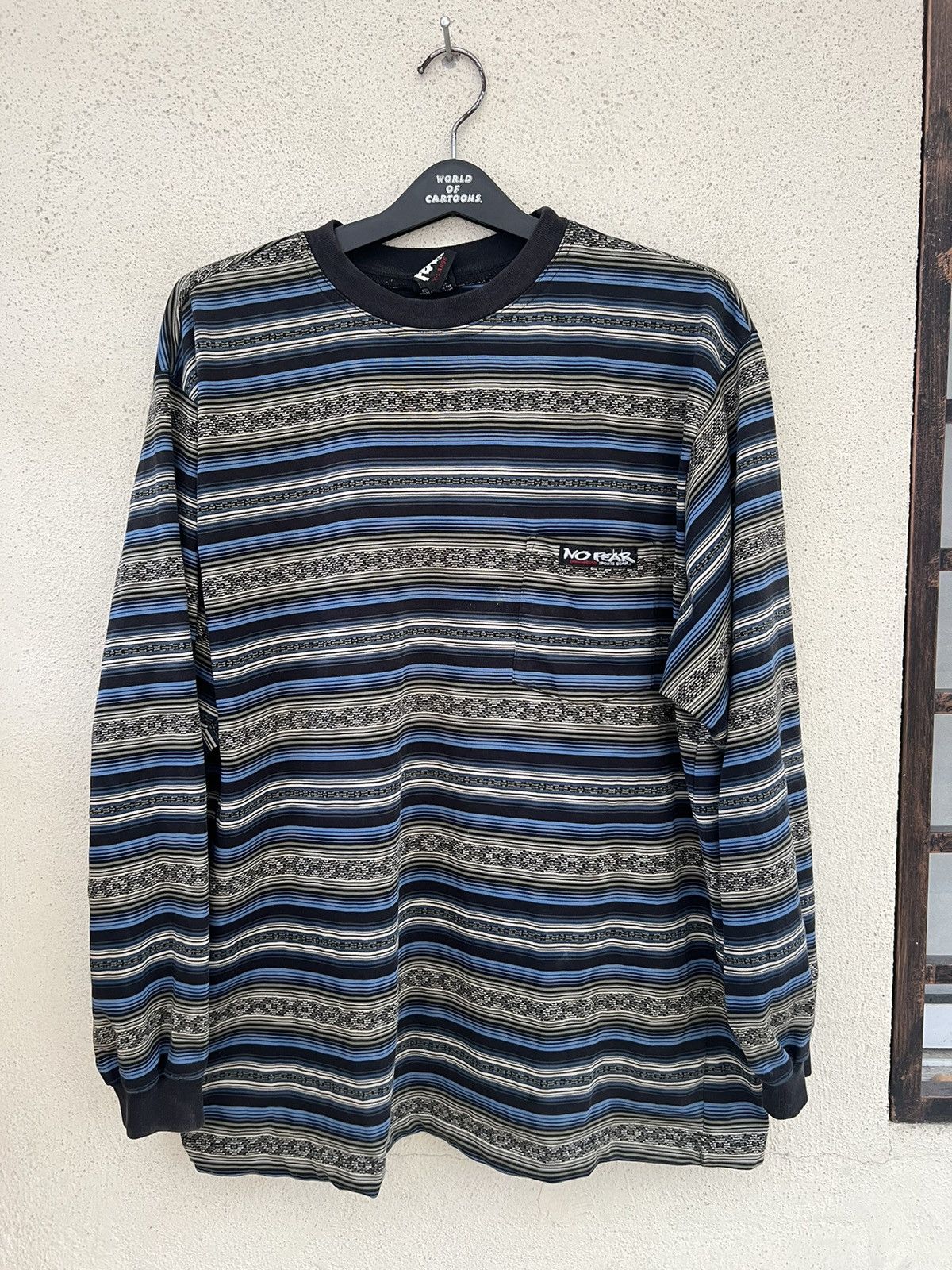 No Fear Vintage 90s NO FEAR Multi Stripes Long Sleeve t shirt Size US XL / EU 56 / 4 - 6 Thumbnail