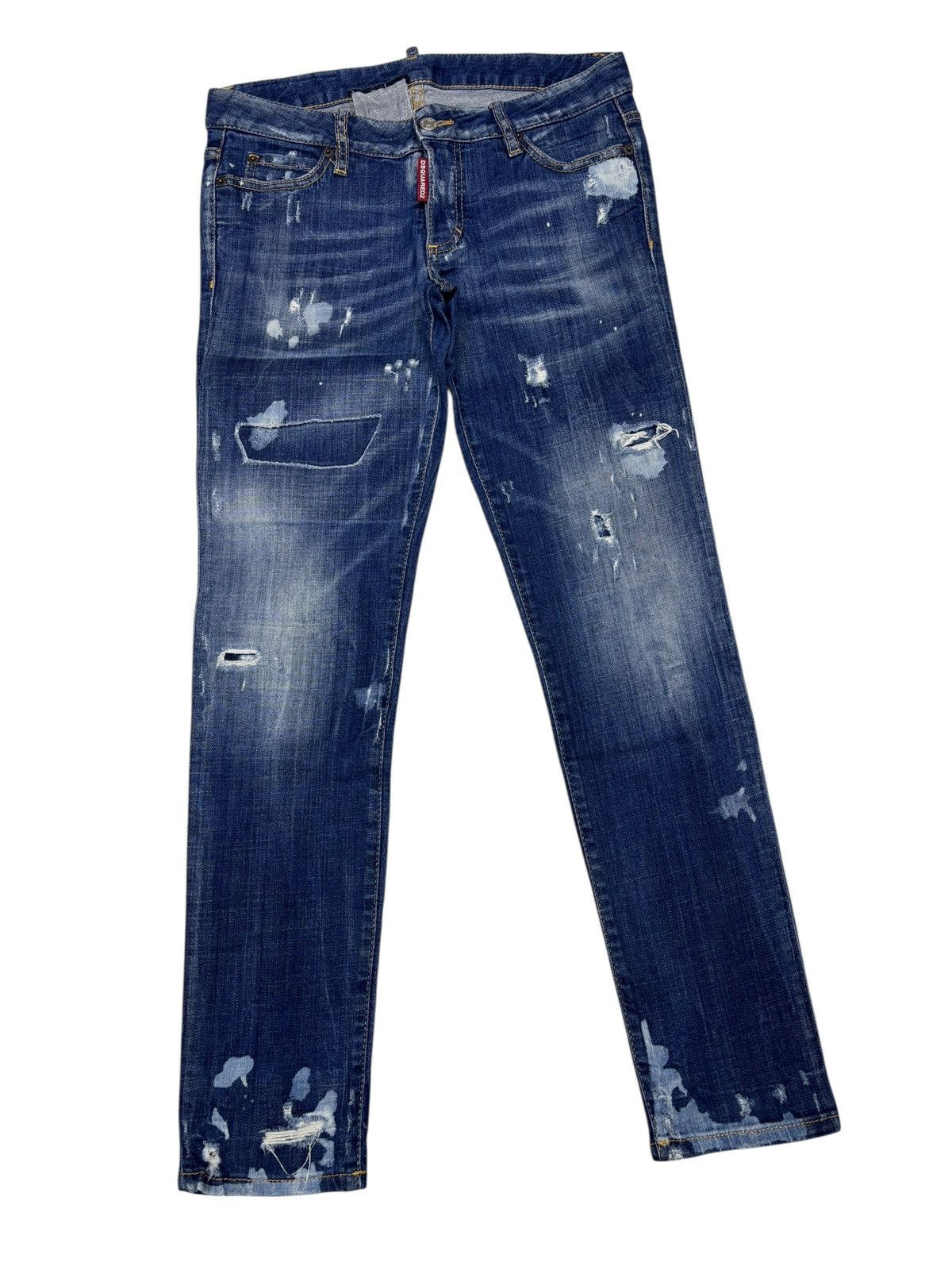 Dsquared2 Dsquared2 Distressed Paint Splatter Slim Straight Jeans Size US 32 / EU 48 - 3 Thumbnail