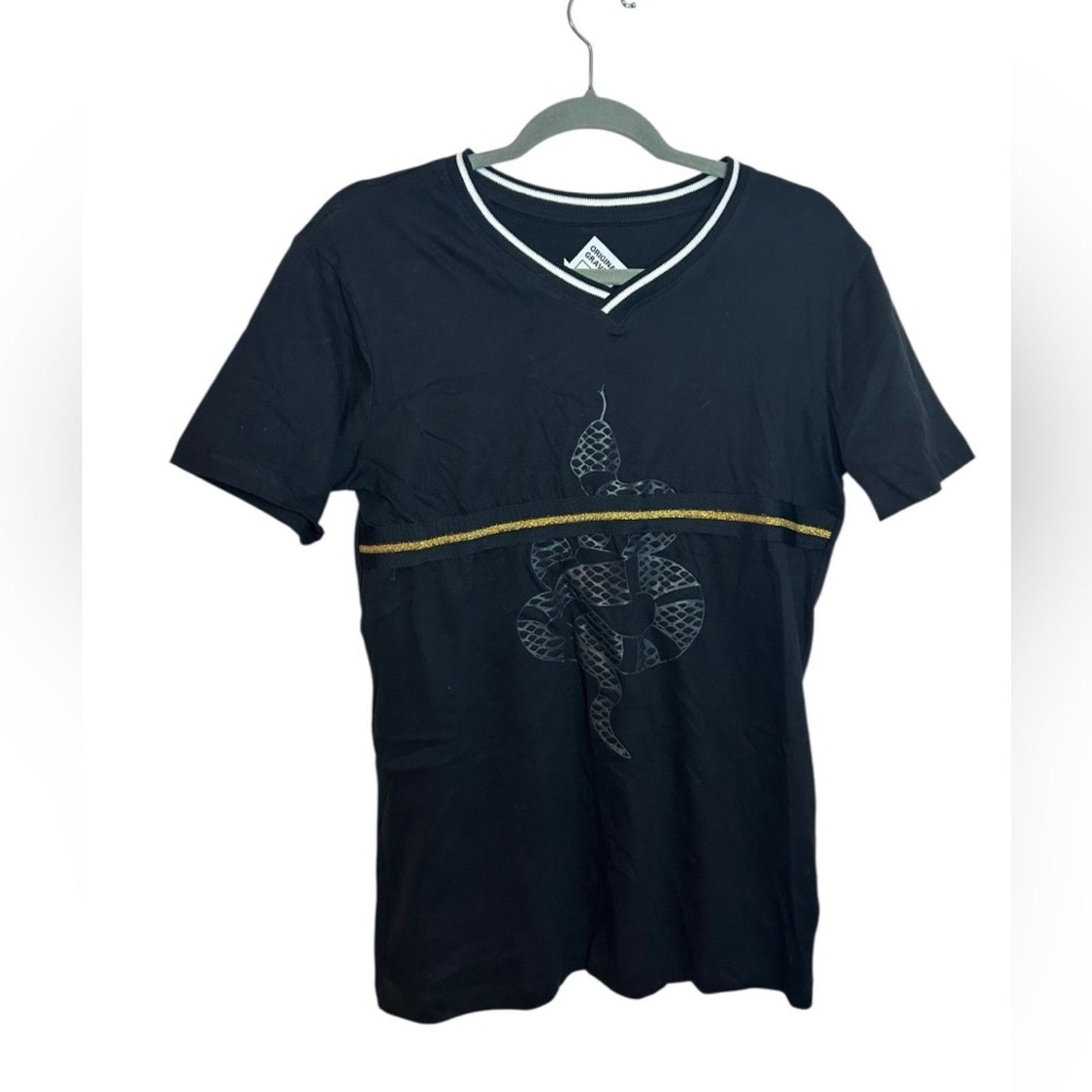 Other Original Gravity V-Neck Snake Graphic Tee Size US S / EU 44-46 / 1 - 1 Thumbnail