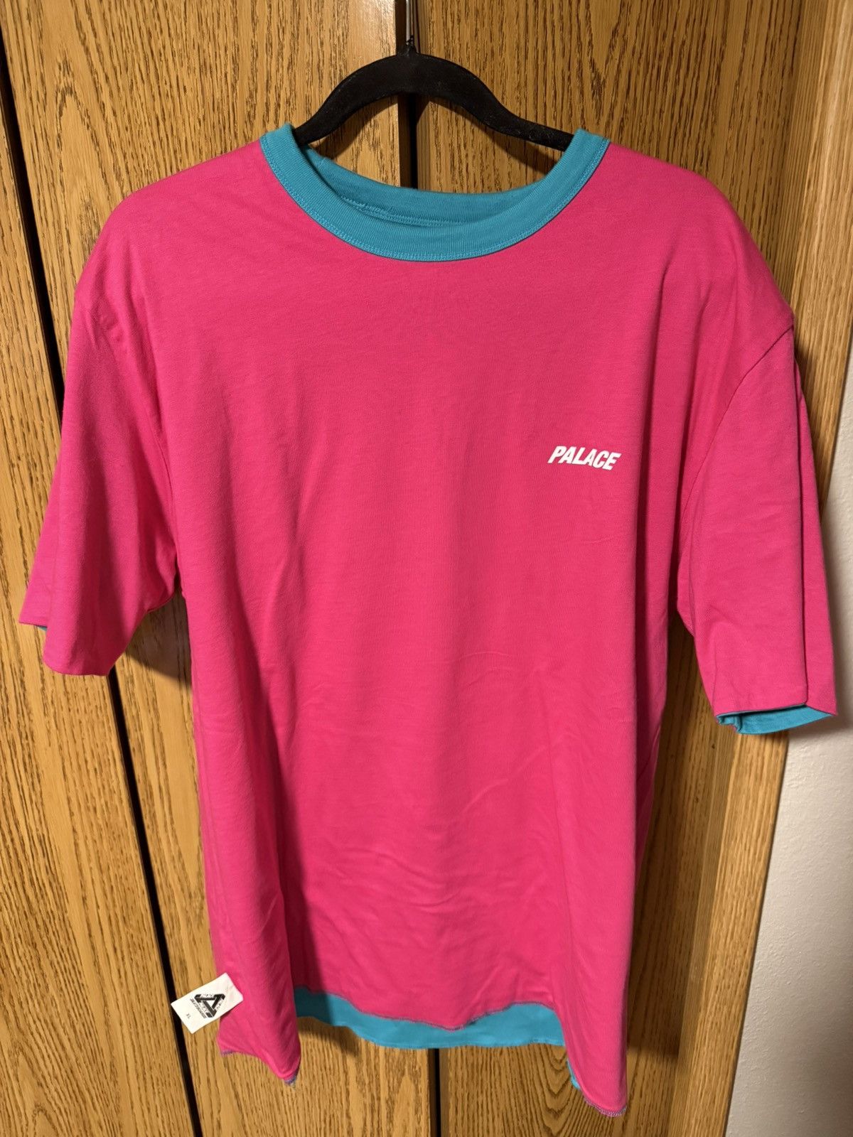 Palace OG Reverso T-Shirt Teal/Pink Size US XL / EU 56 / 4 - 5 Thumbnail
