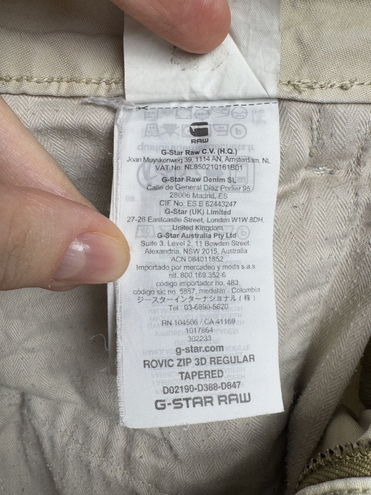 G-Star G-Star Raw Rovic Zip 3D Regular Tapered Cargo utility pants Size US 29 - 14 Thumbnail