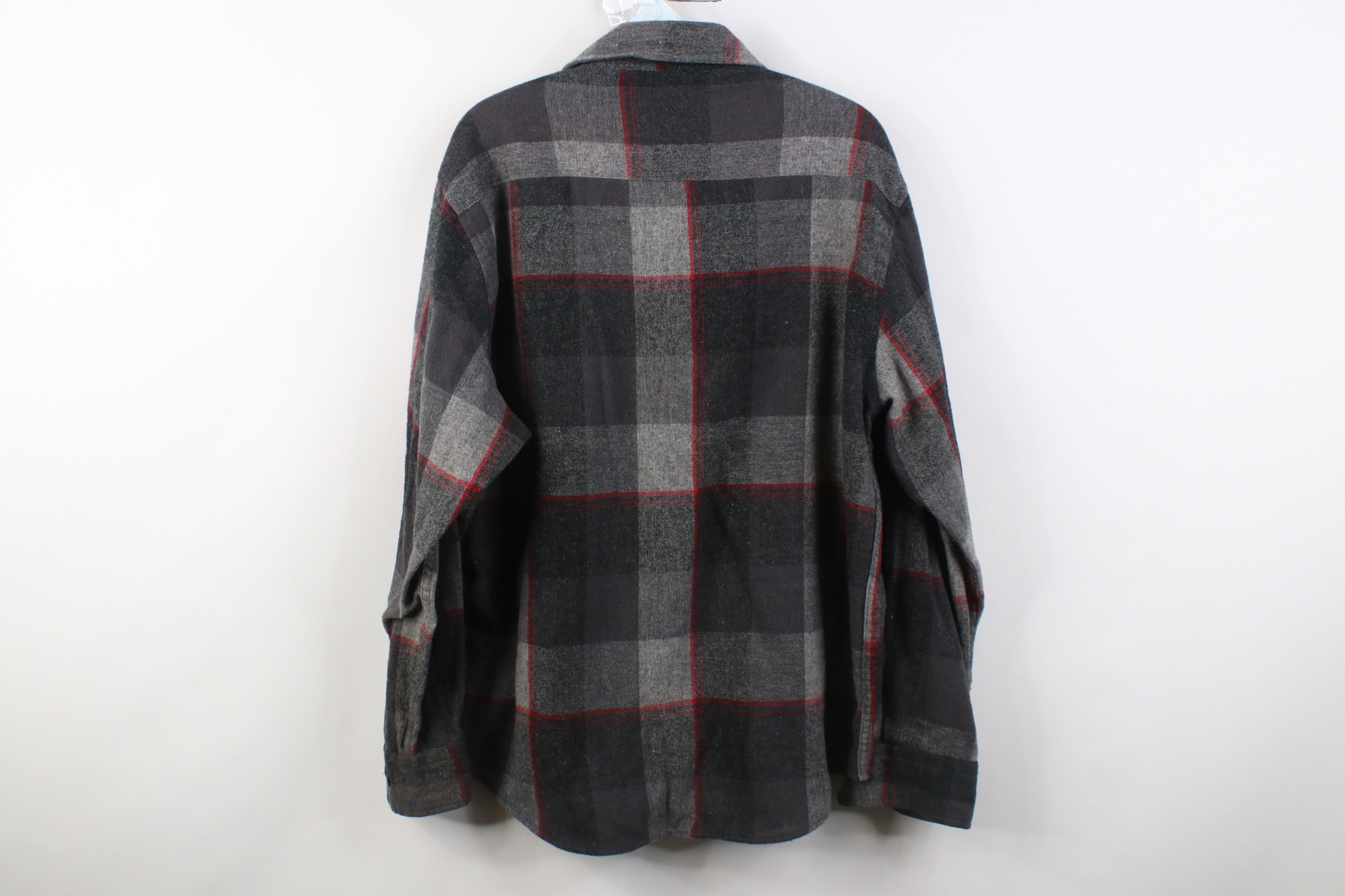 Vintage Vintage 80s 90s Streetwear Blend Knit Button Shirt Plaid Size US L / EU 52-54 / 3 - 13 Thumbnail