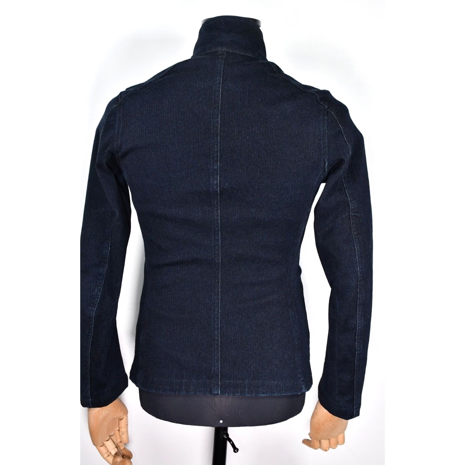 G-Star G-Star Coban Sweat Cropped Blazer Indigo Jersey Herringbone Mens S Blue Vintage No Size US S / EU 44-46 / 1 - 3 Thumbnail