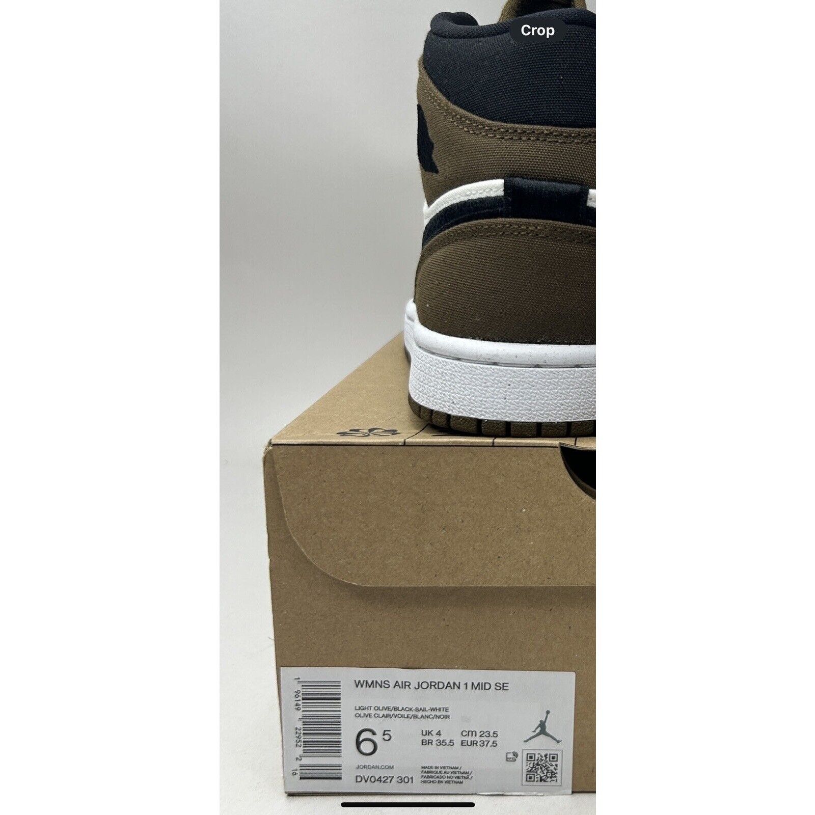 Nike Nike Shoes Air Jordan 1 Mid SE WMNS Retro "Olive Toe" 2023 Size US 6.5 / IT 36.5 - 5 Thumbnail
