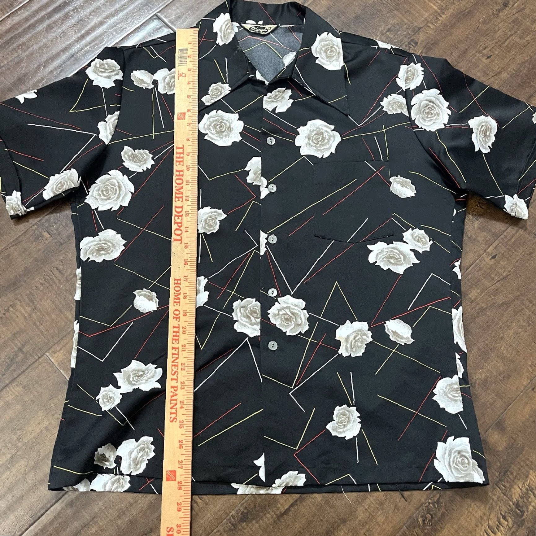 Vintage 70s 60s Disco Button Shirt Triumph California Hawaiian Mens XL Funky