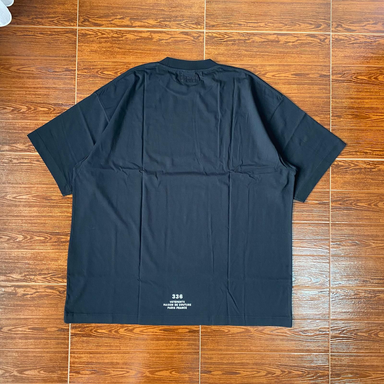Vetements Black Haute Couture Logo Oversized T-Shirt Size US M / EU 48-50 / 2 - 9 Thumbnail
