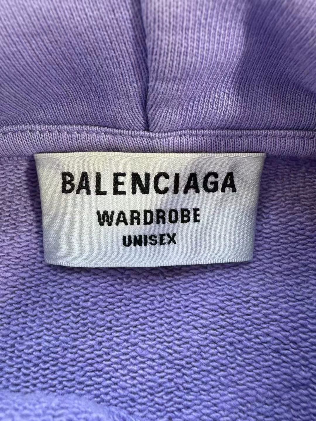 Balenciaga Taro Purple Cola Embroidery Hoodie