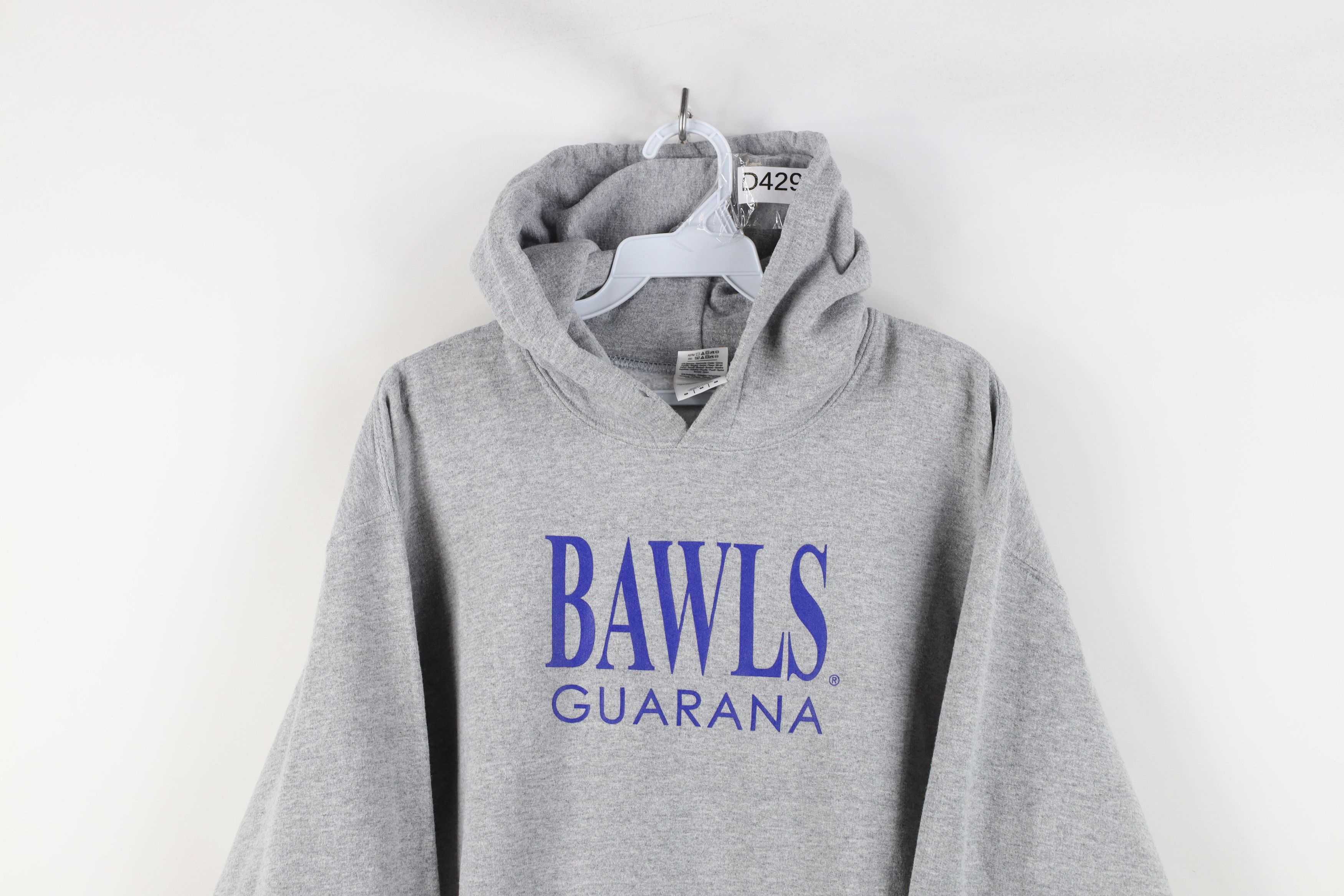 Vintage Vintage 90s Y2K Bawls Guarana Energy Drink Hoodie Gray Size US M / EU 48-50 / 2 - 2 Thumbnail