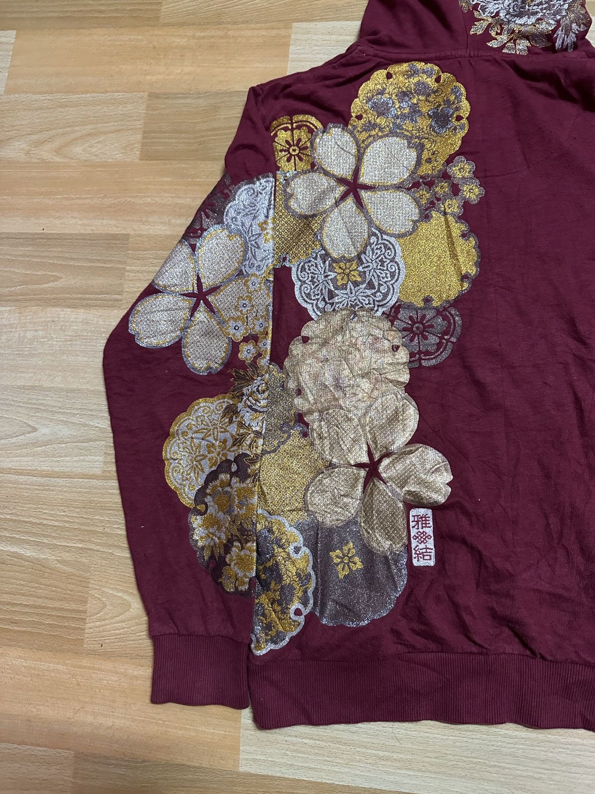 Japanese Brand Rare 🔥 Flowers Sukajan Hoodie Design Size US M / EU 48-50 / 2 - 12 Thumbnail