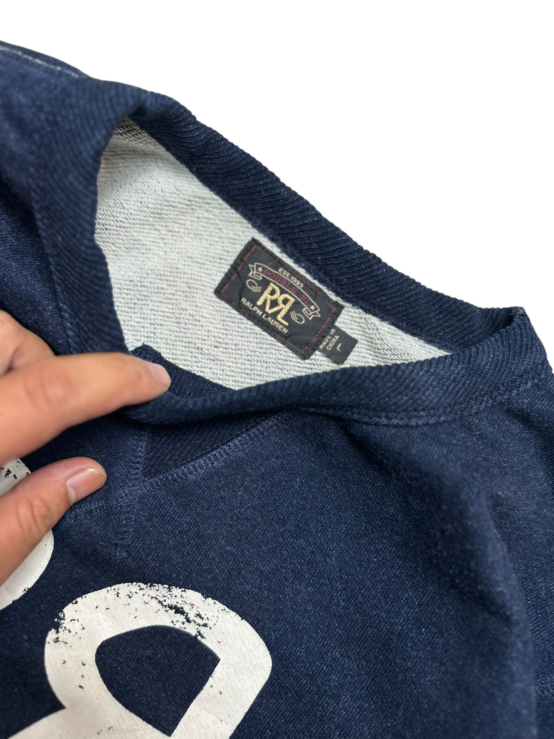 RRL Ralph Lauren Double RL RRL Ralph Lauren Sweatshirt Indigo Loopwheel Size US L / EU 52-54 / 3 - 9 Thumbnail