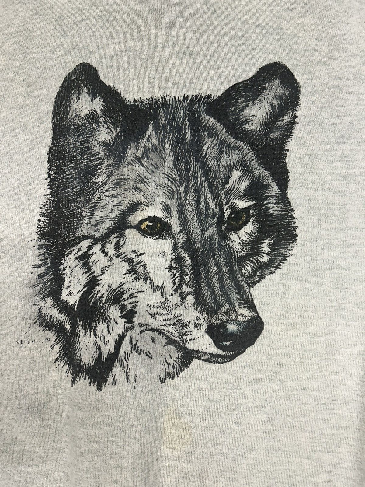 Vintage Crazy Vintage 90s Essential Grey Wolf Crewneck Sweatshirt Size US L / EU 52-54 / 3 - 2 Thumbnail