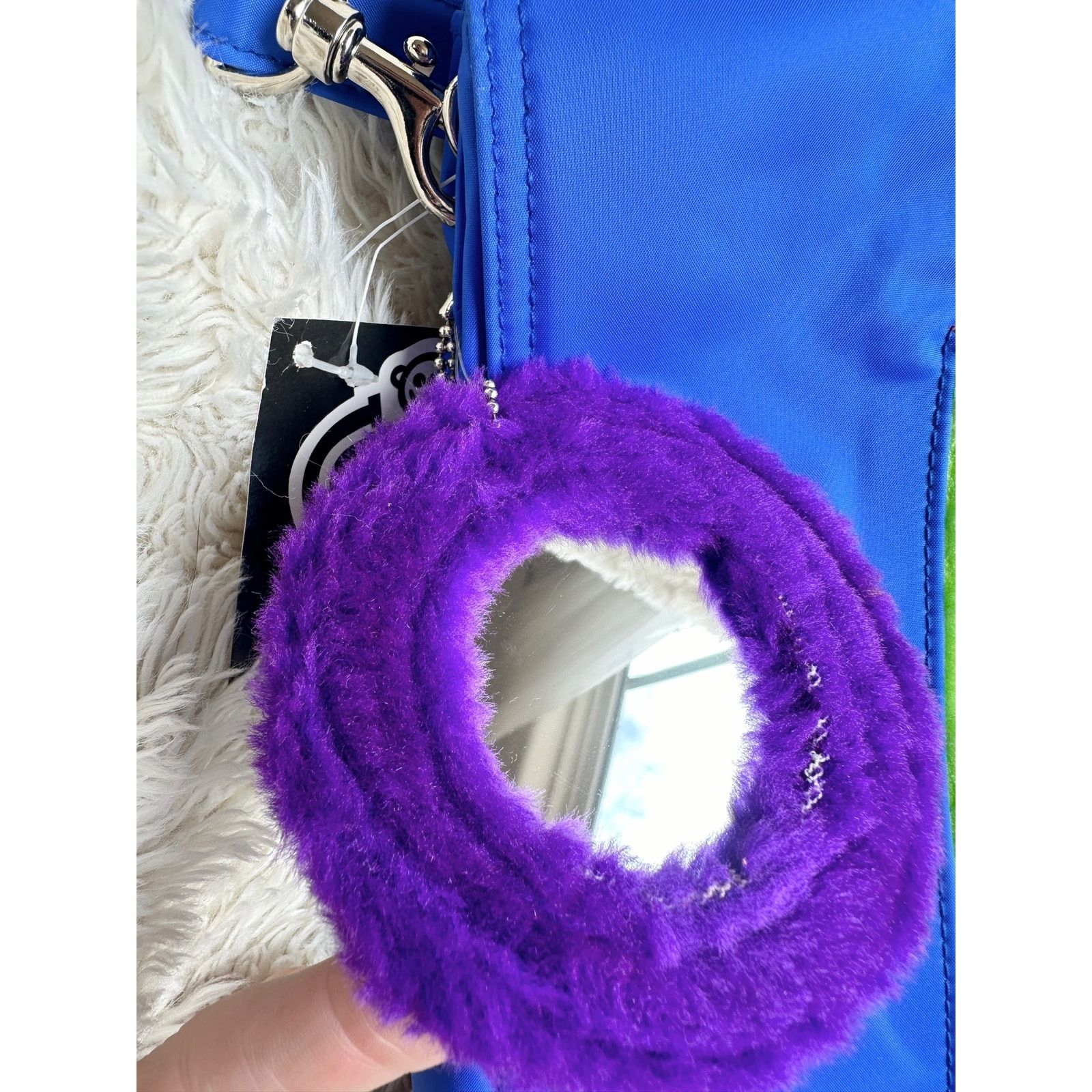 Other NOS Y2K Fuzzy Peace Sign Convertible Bag Size ONE SIZE - 8 Thumbnail