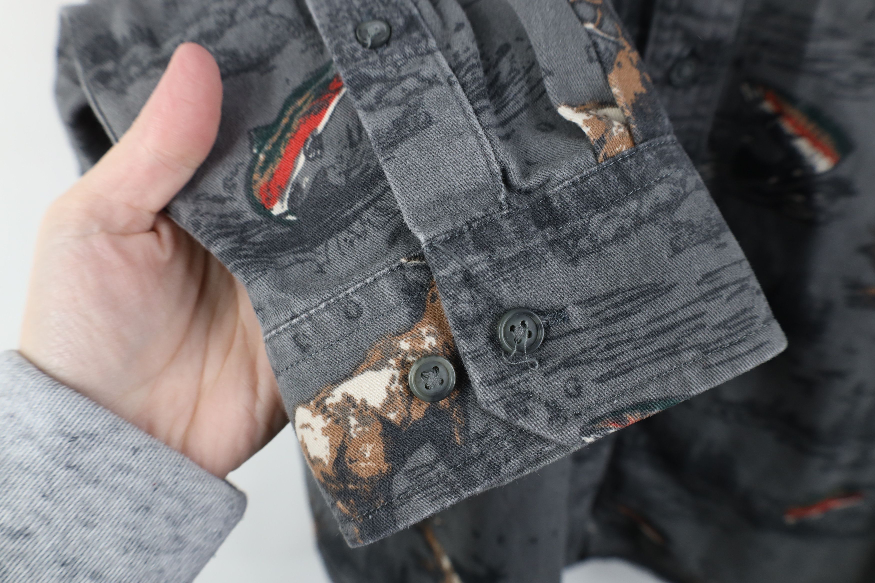 Vintage Vintage 90s Hunting Fishing All Over Collared Button Shirt Size US XXL / EU 58 / 5 - 6 Thumbnail