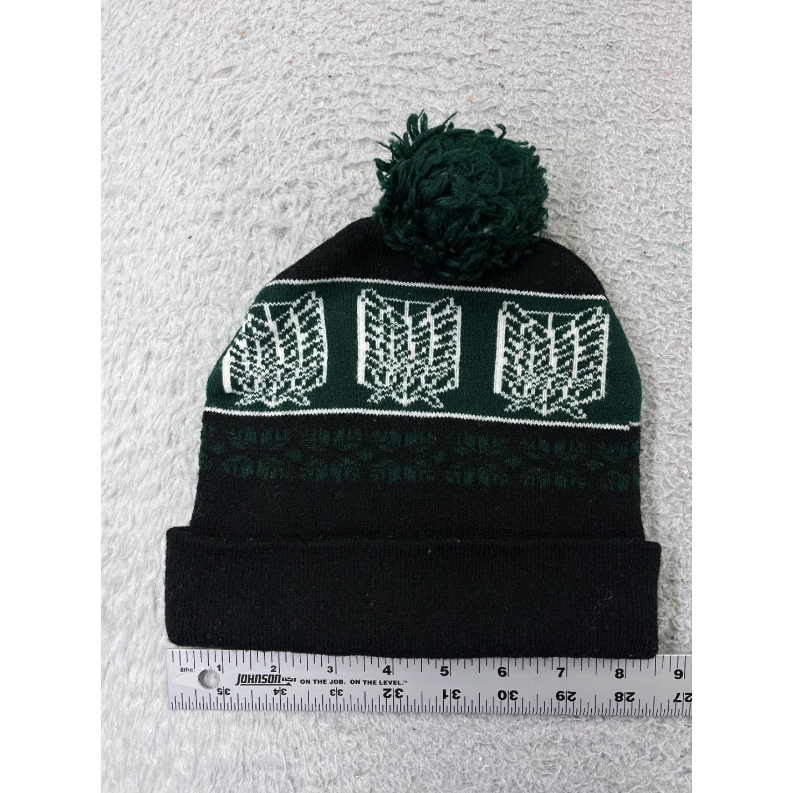 Hot Topic Attack On Titan Beanie Toque Adult One Size Green Anime Knit Hat - Hot Topic Size ONE SIZE - 5 Thumbnail