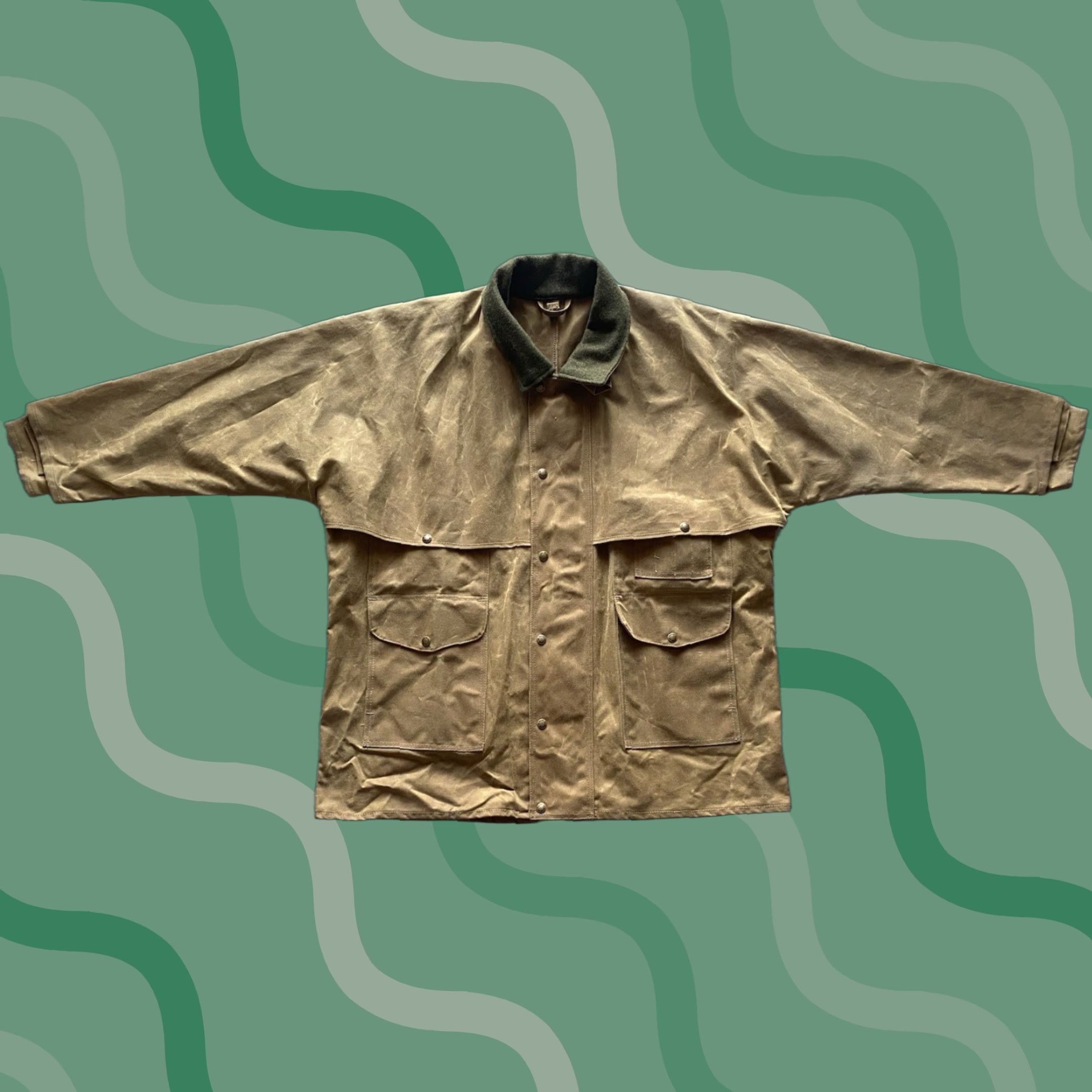 Filson VINTAGE Filson Coat Waxed Unlined Jacket Brown XL Made In USA VTG With Extra Wax Coat Mens XL Brown Waxed Pockets USA Size US XL / EU 56 / 4 - 1 Thumbnail