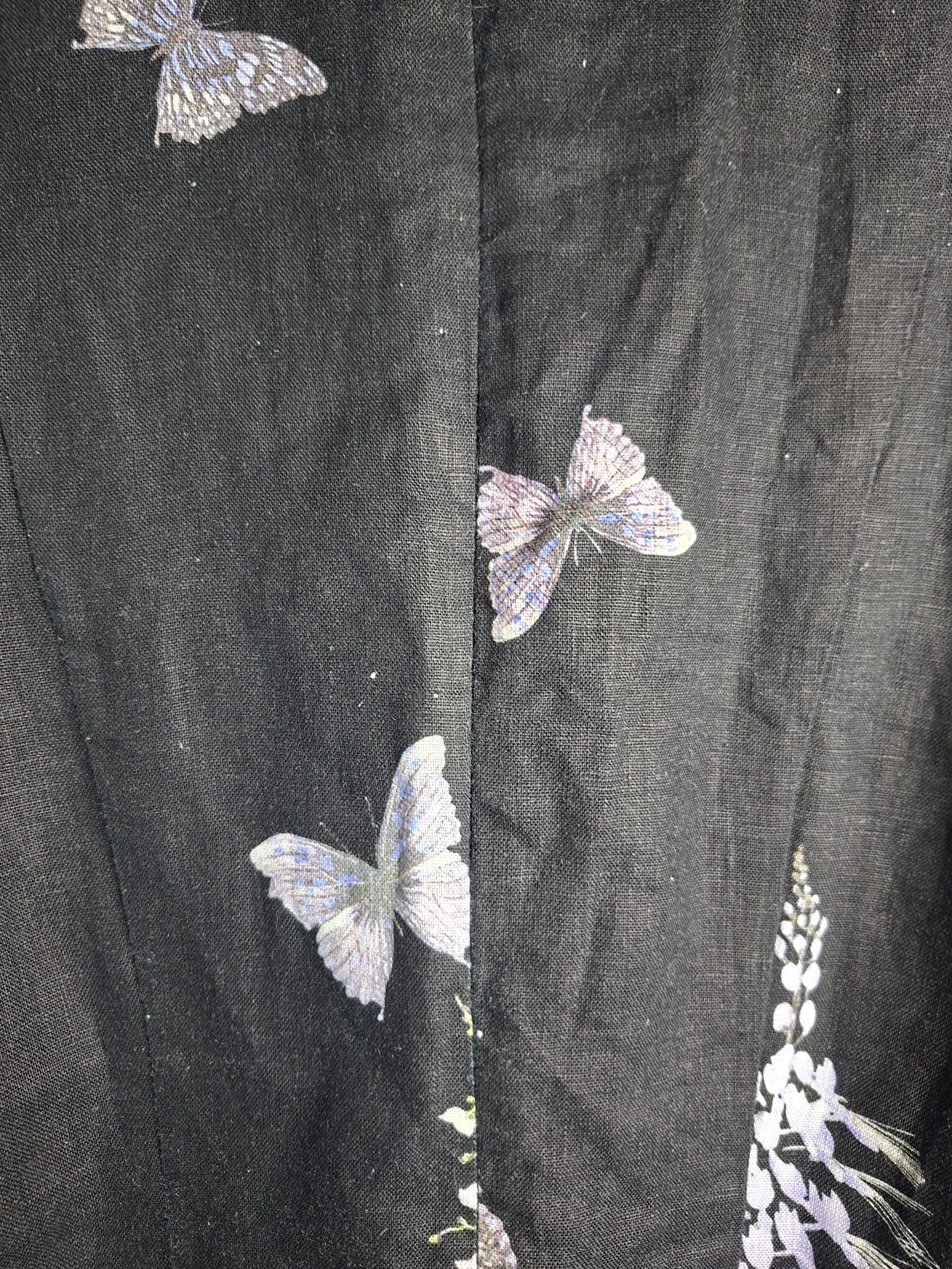 Zimmermann Zimmermann Botanica Butterfly Mini Dress Black Linen Size M / US 6-8 / IT 42-44 - 13 Thumbnail